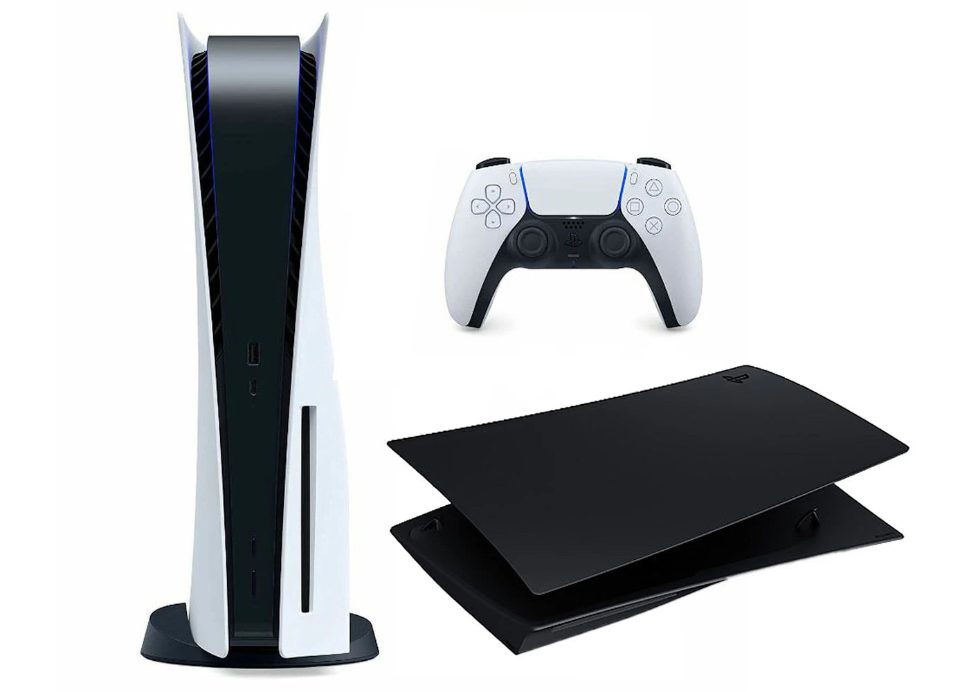 Sony Playstation 5 PS5 Disc Console with PS5 Console Cover (US Plug) 1000032115/1000029754 Midnight Black