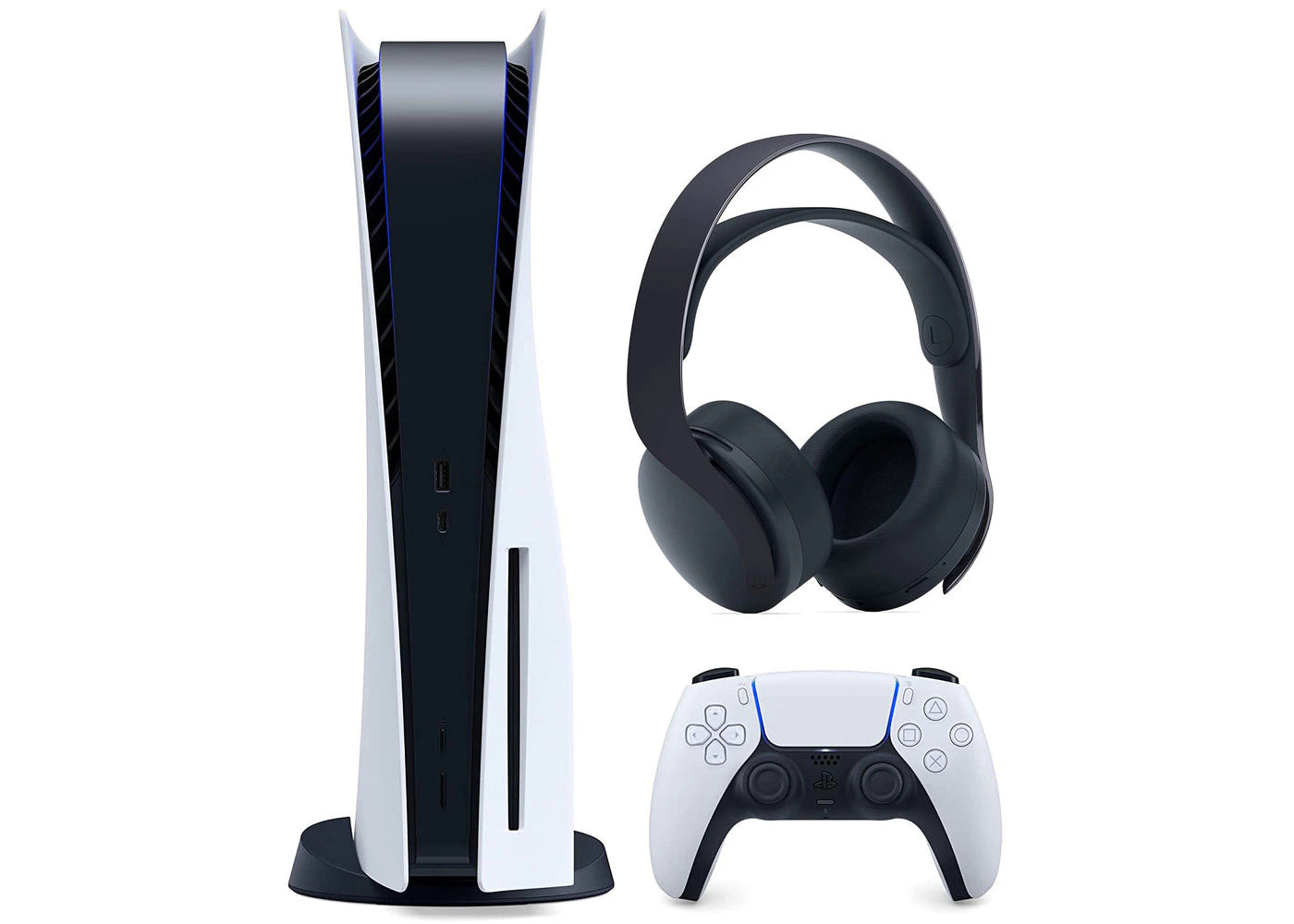 Sony Playstation 5 PS5 Disc Console with PULSE 3D Wireless Gaming Headset 3005718-3006397/3006634 Black