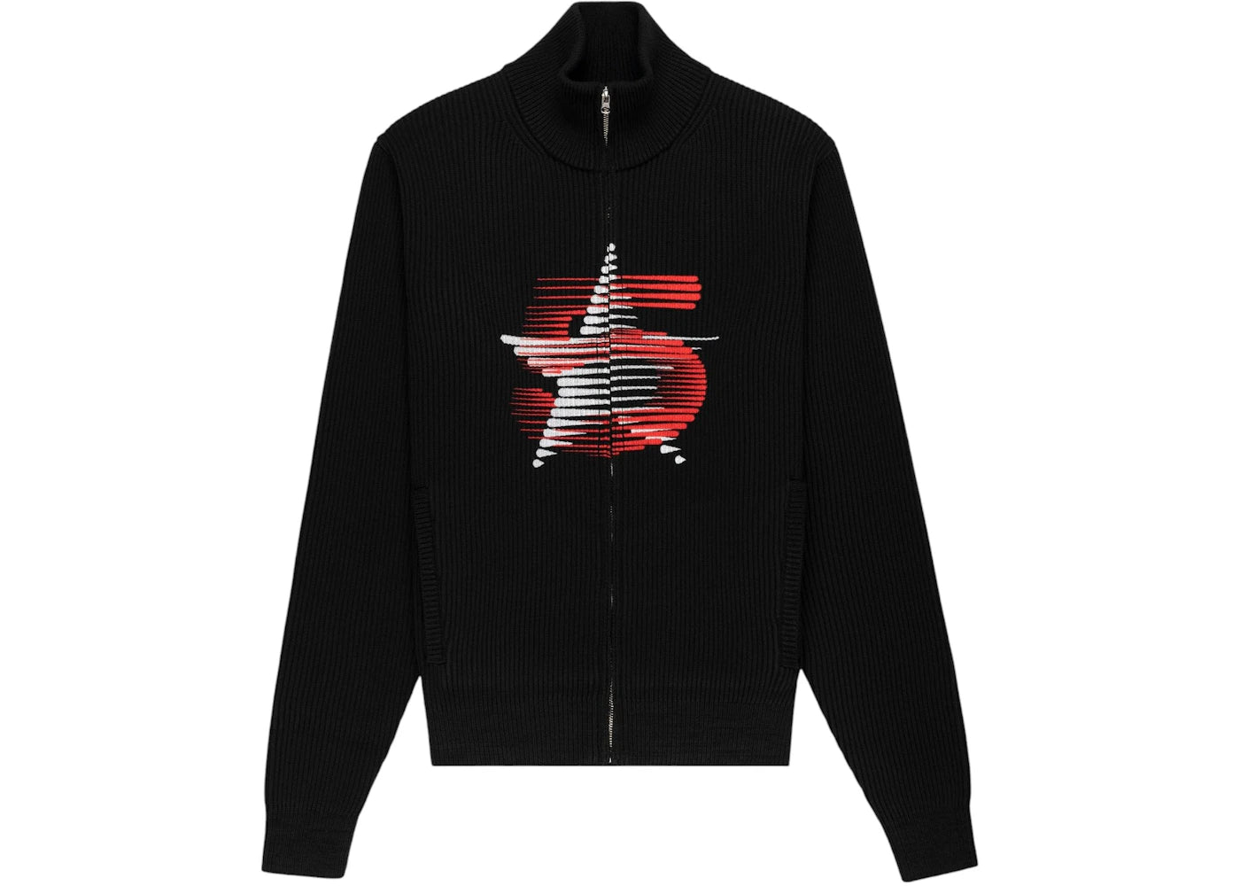 Sp5der 5 Star Zip Sweater Black