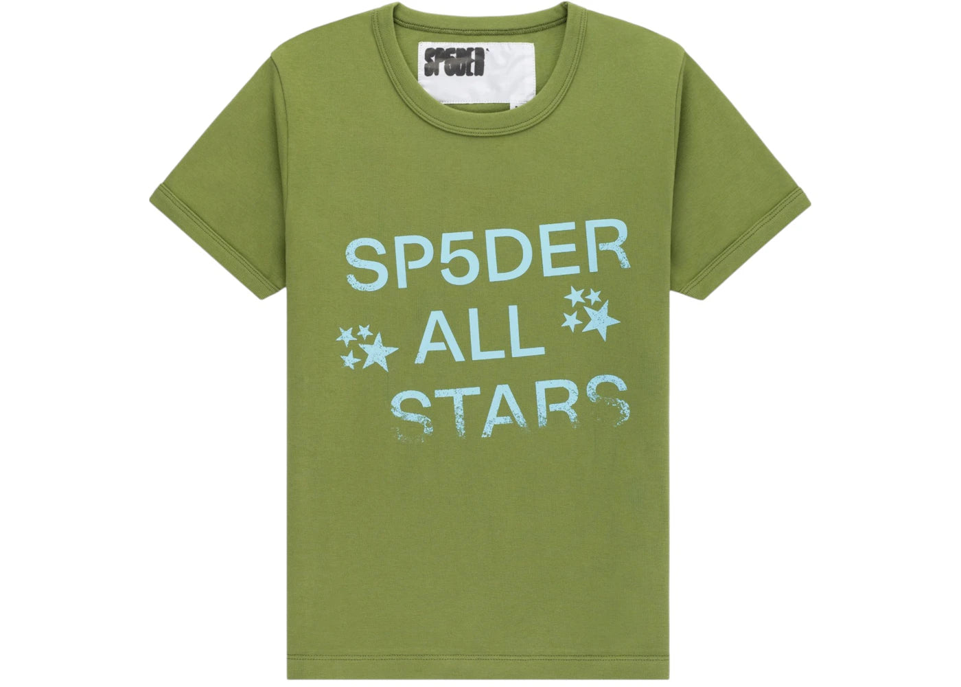 Sp5der All Star Baby Tee Olive