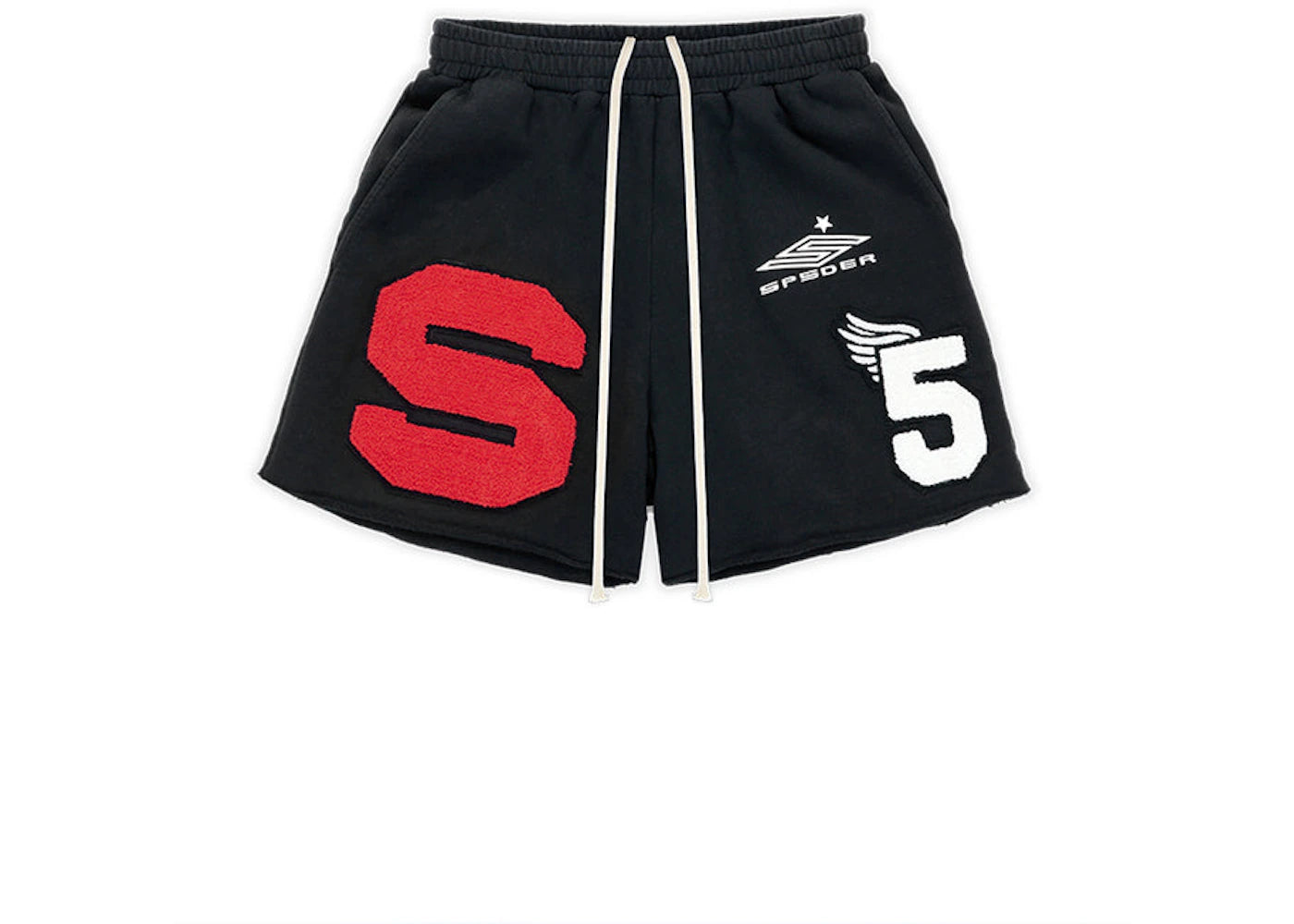 Sp5der Cut Sweatshort Vintage Black