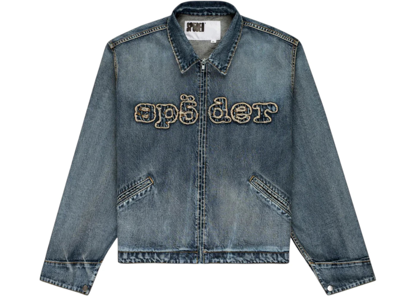 Sp5der Denim Work Jacket Light Blue Wash