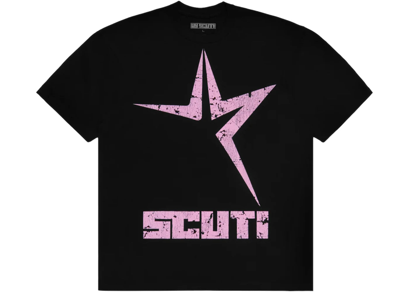 Sp5der x UY SCUTI Pink Star Tee Black