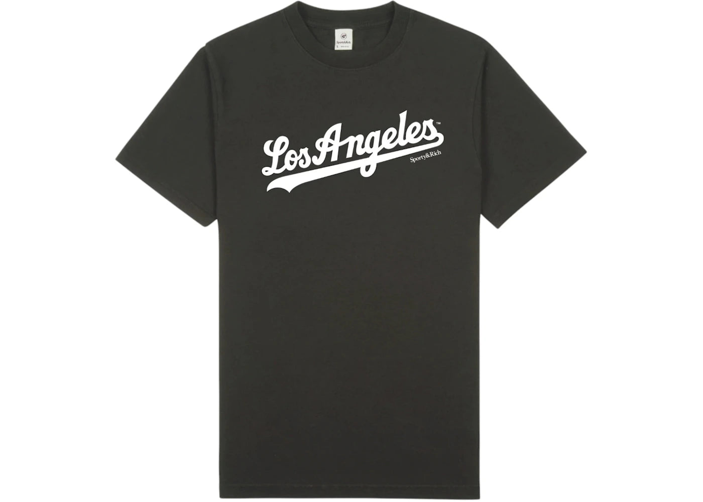 Sporty & Rich Dodgers T-Shirt Faded Black/White
