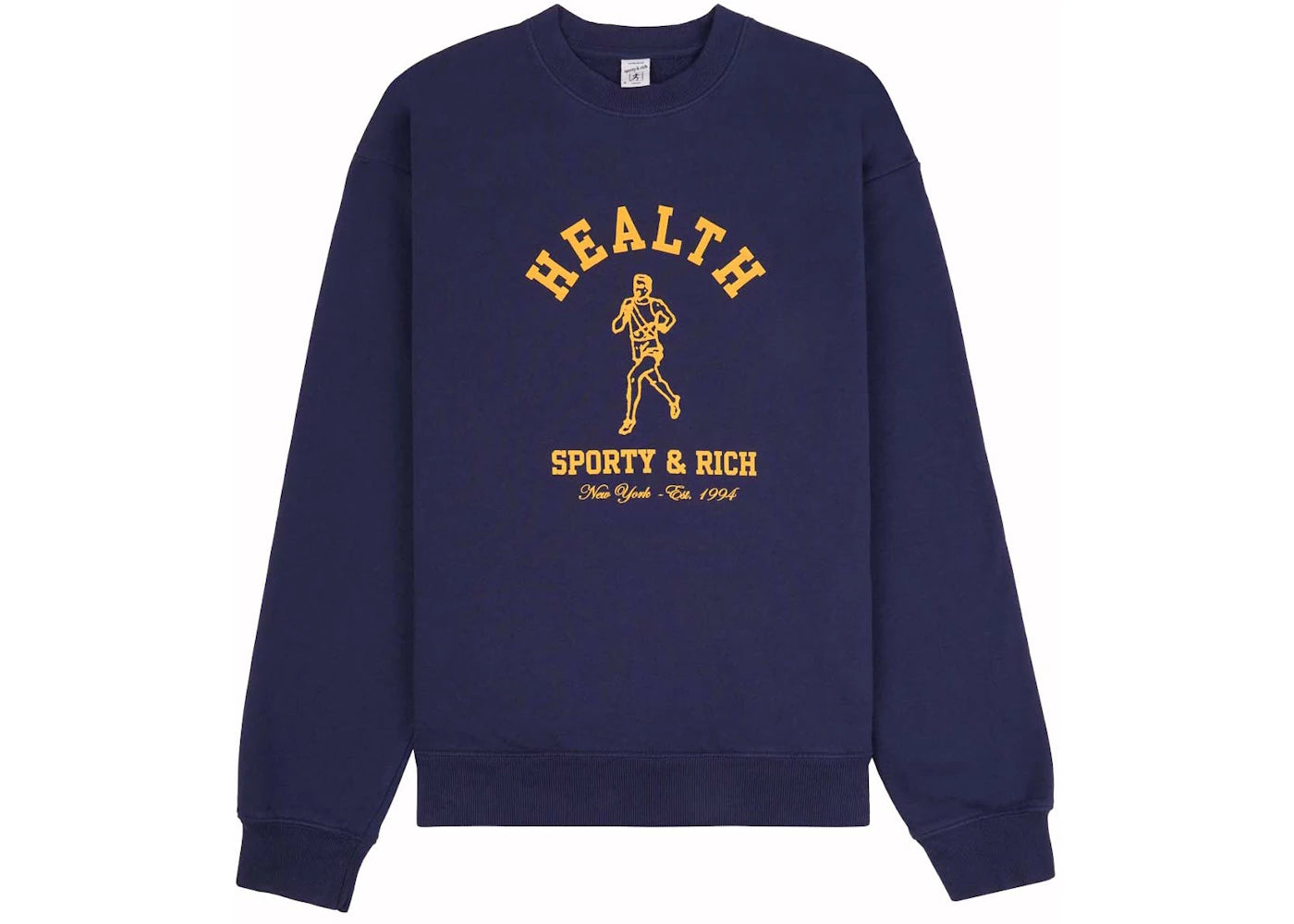 Sporty & Rich x adidas Originals NY Running Club Crewneck Navy/Gold