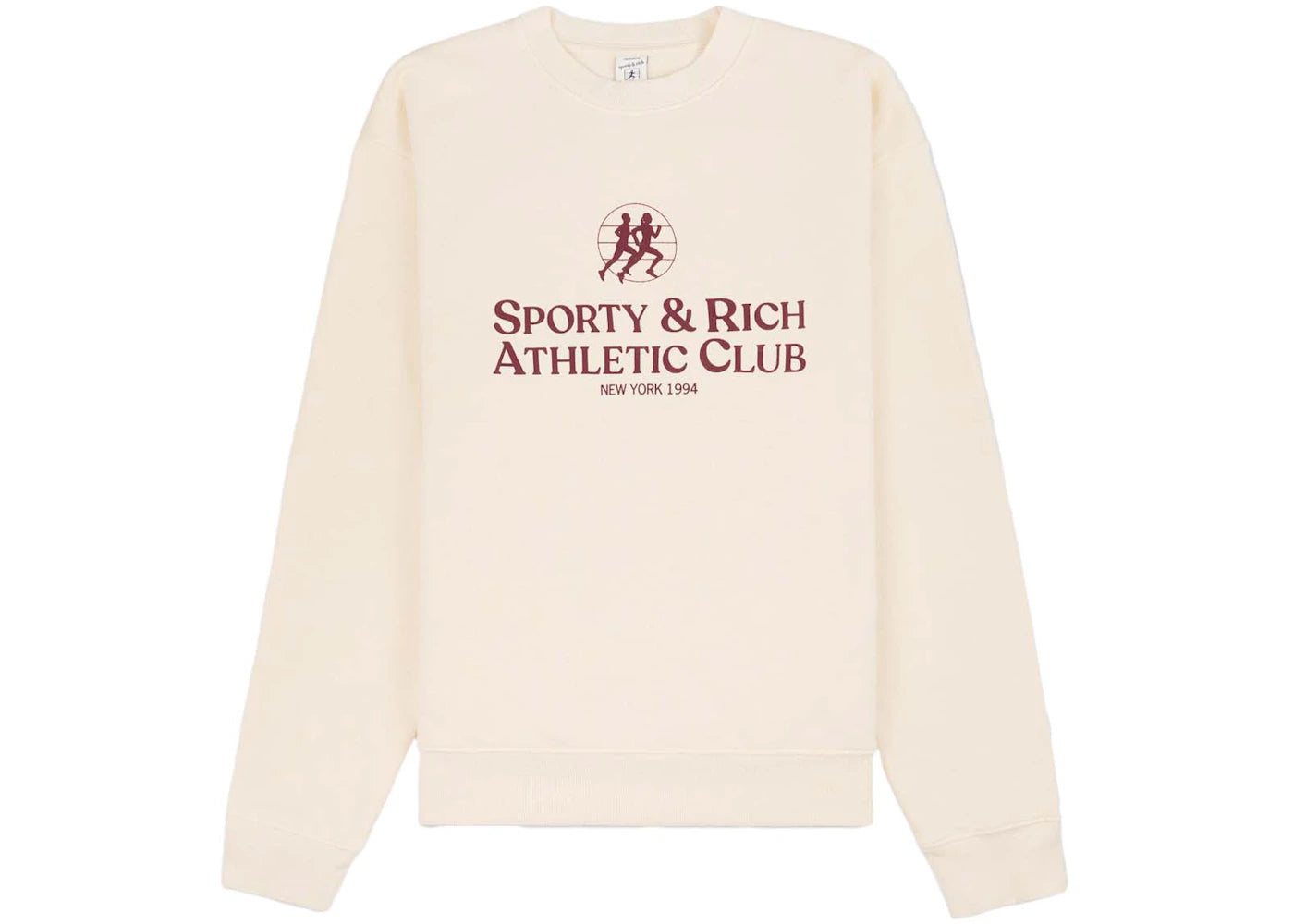 Sporty & Rich x adidas Originals S&R Athletic Club Crewneck Cream/Merlot