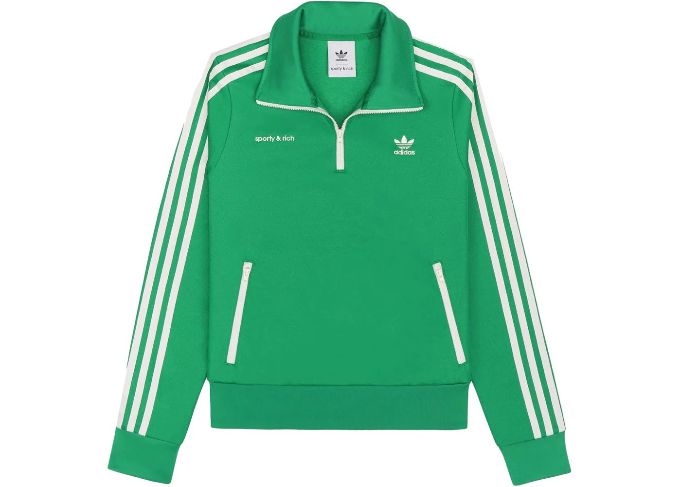 Sporty & Rich x adidas Quarter Zip Track Jacket Jolly Green/Cream