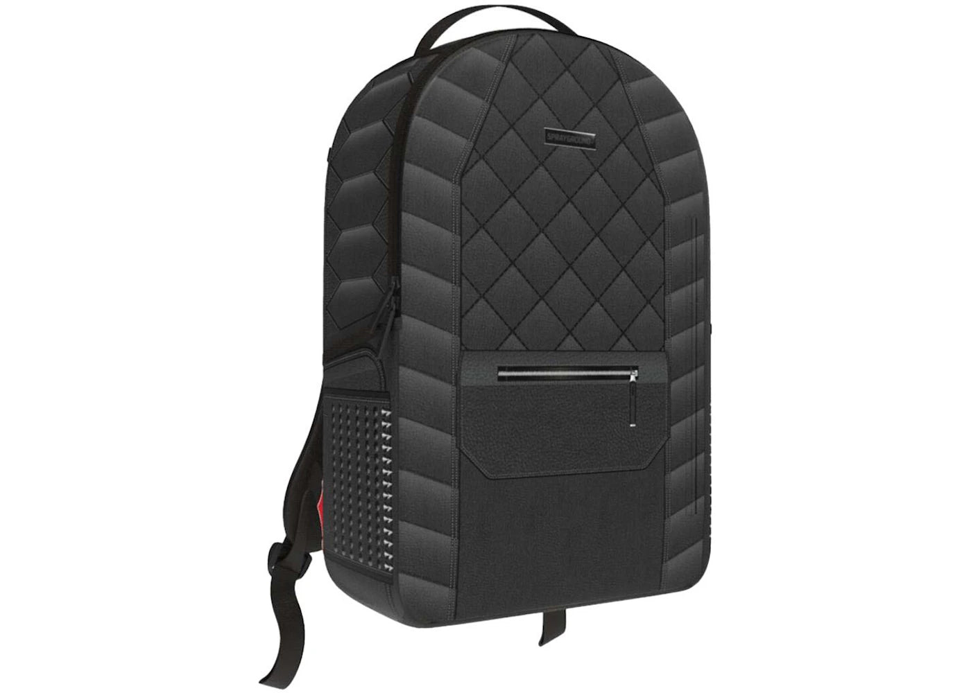 Sprayground Black Biker Quilt Cargo Backpack Black/Grey
