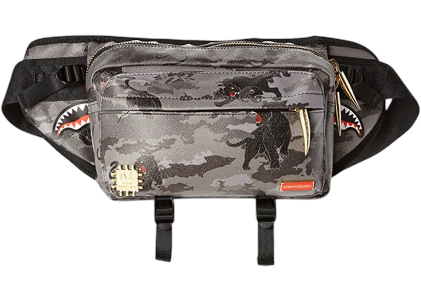Sprayground Black Panthera Camo Crossbody Multicolor