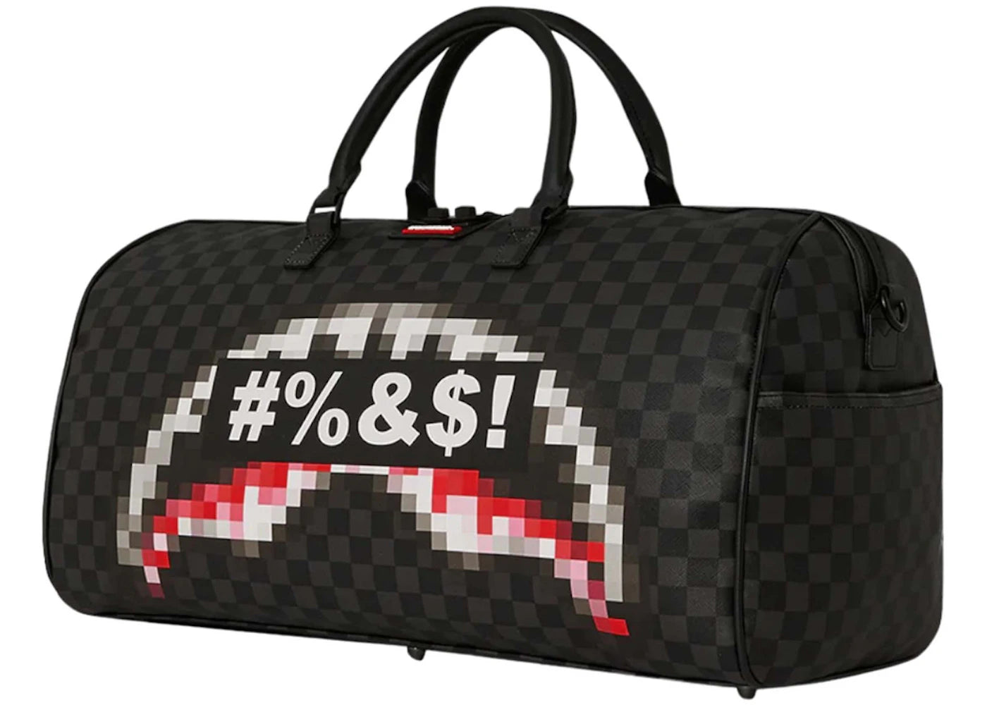 Sprayground Censored What The Beep Shark Duffle Bag Black