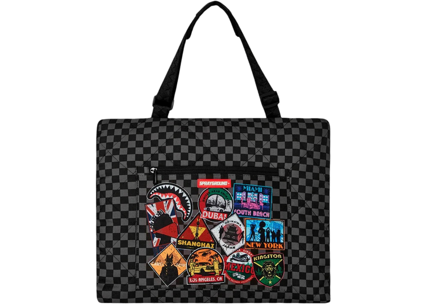 Sprayground Global Mogul Unlimited Miles Packable Beach Mat Blanket Water Resistant Convertible Tote Multicolor