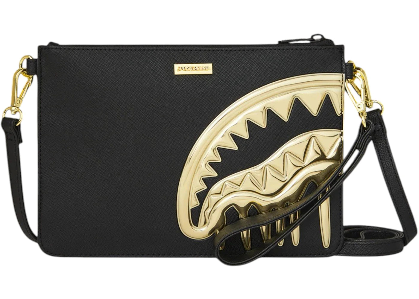 Sprayground Goldheart Shark Drip Crossover Clutch Bag Multicolor