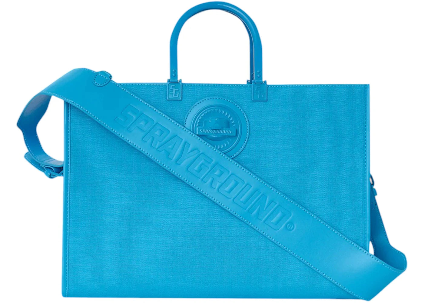 Sprayground Heavy Metal Shark Blue Tortuga Tote Multicolor