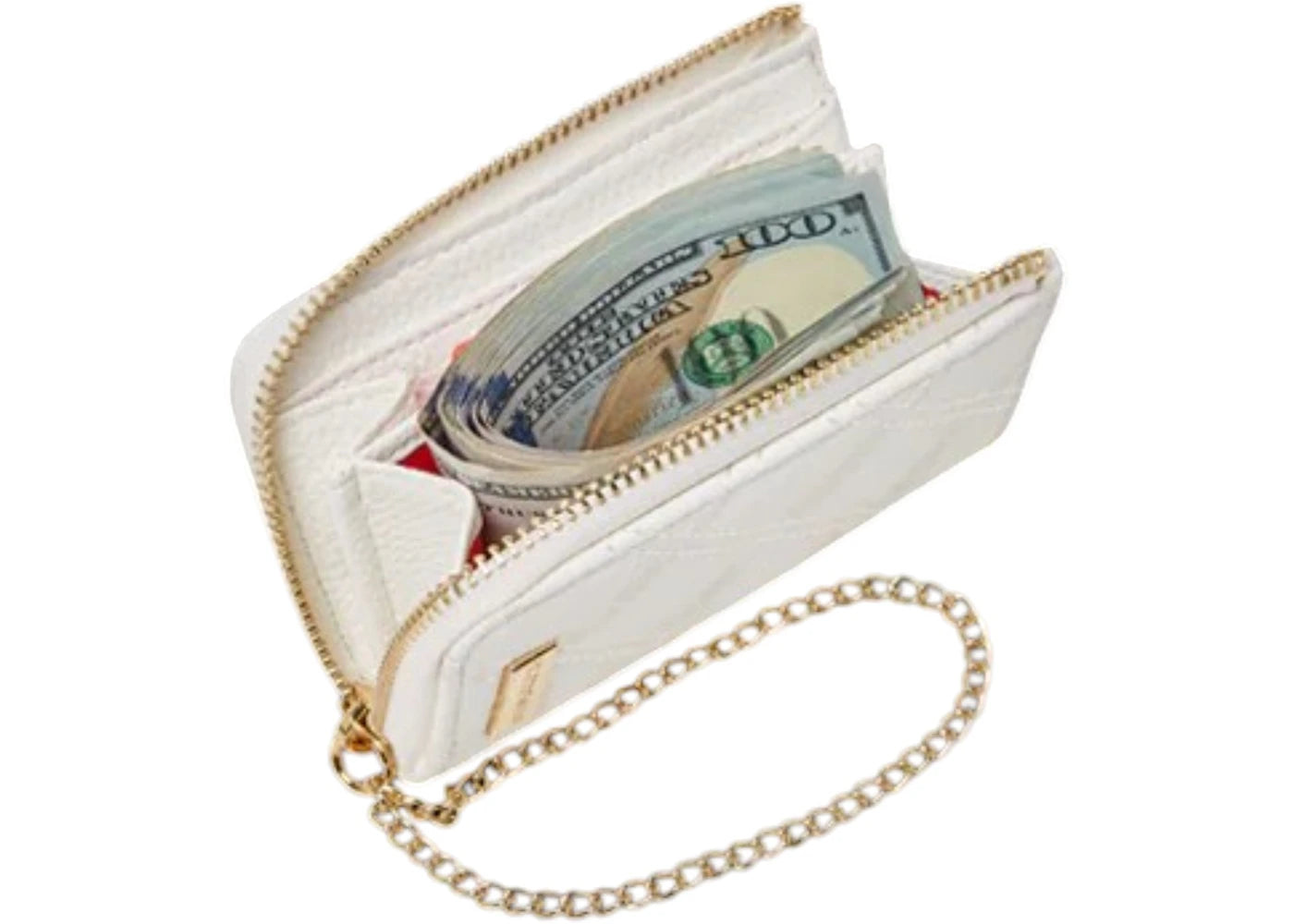 Sprayground Riviera Le Blanc Gold Chain Shark Wallet Multicolor