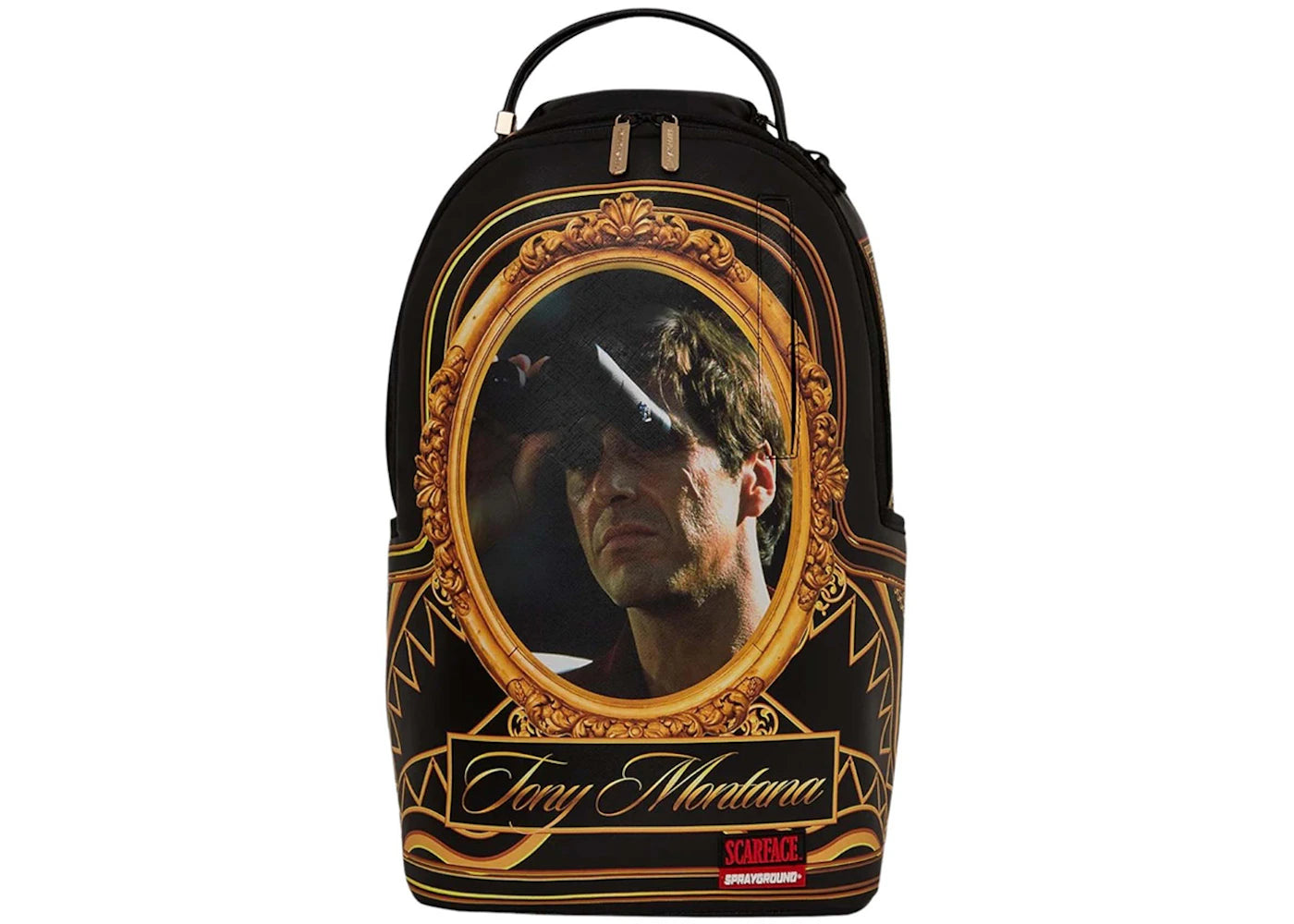 Sprayground Scarface I See Every Move Binoculars Tony Montana Backpack Black/Gold