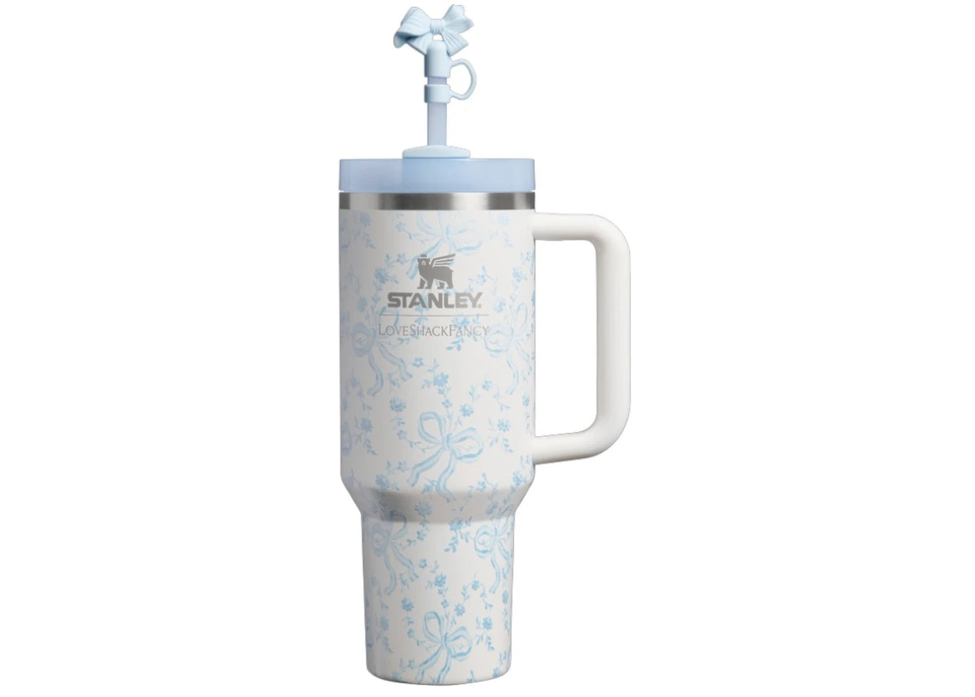 Stanley 1913 x LoveShackFancy Holiday FlowState Quencher 40oz Tumbler Coquette Bow Winter Ice
