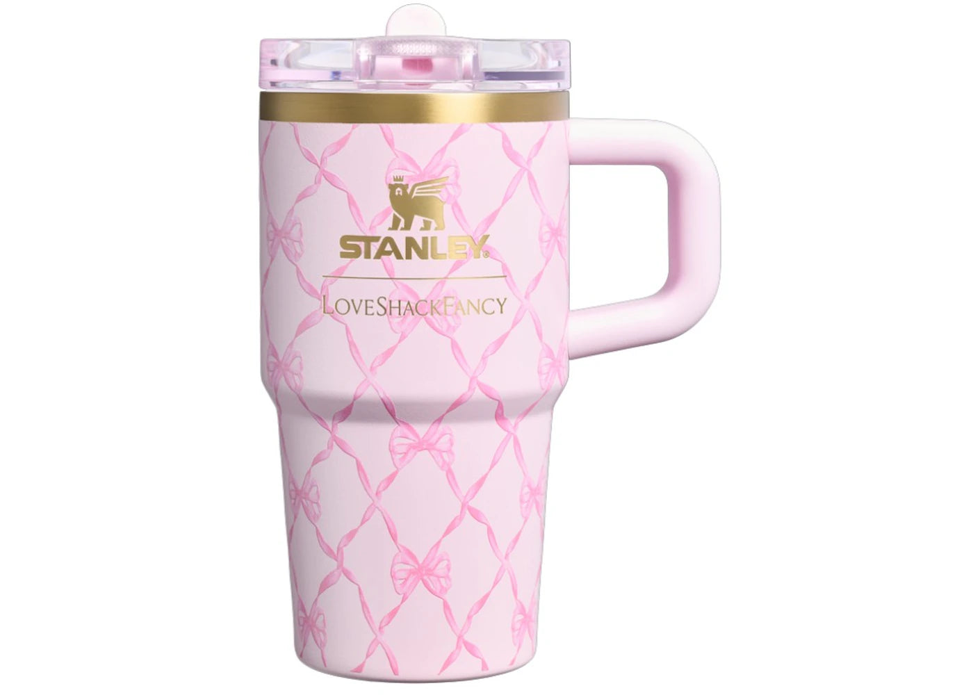 Stanley 1913 x LoveShackFancy Holiday Quencher ProTour Flip Straw 20oz Tumbler Baby Bow Pink Peppermint