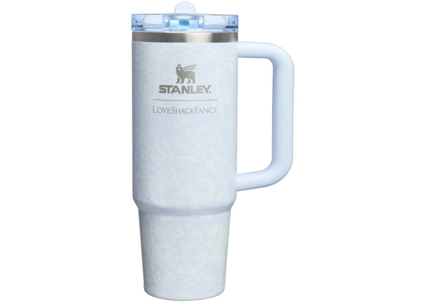 Stanley 1913 x LoveShackFancy Holiday Quencher ProTour Flip Straw 30oz Tumbler Toscana Toile Alpine Blue