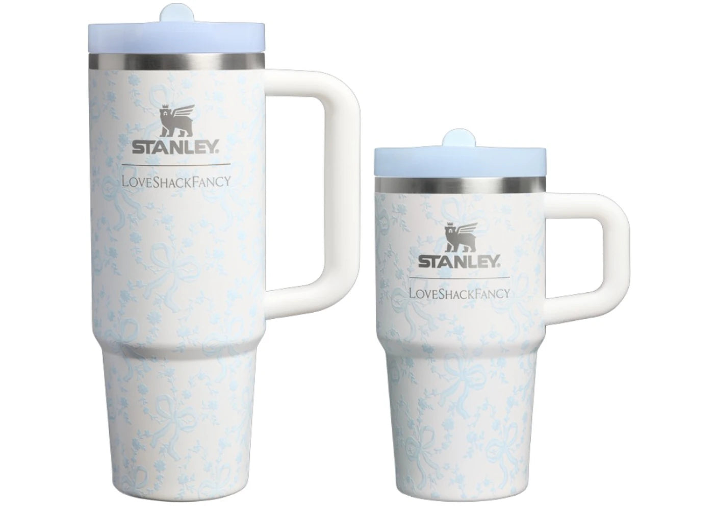 Stanley 1913 x LoveShackFancy Holiday The Quencher Details ProTour 30oz Tumbler Set Coquette Bow Winter Ice