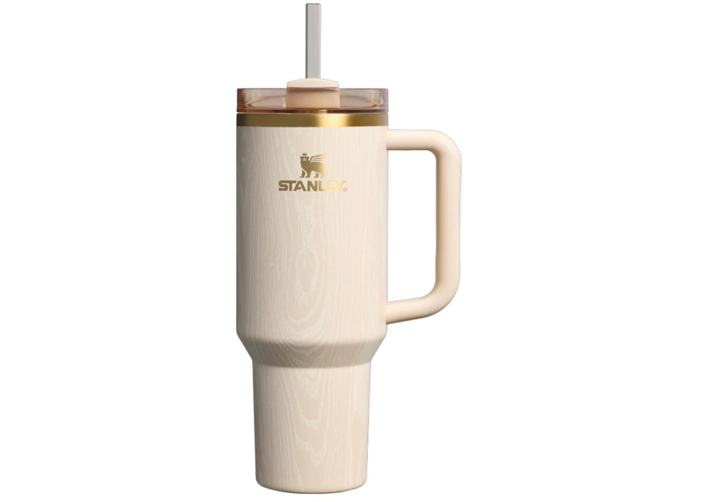 Stanley The Cheers & Cheer Flowstate Quencher 40oz Tumbler Birch Woodgrain