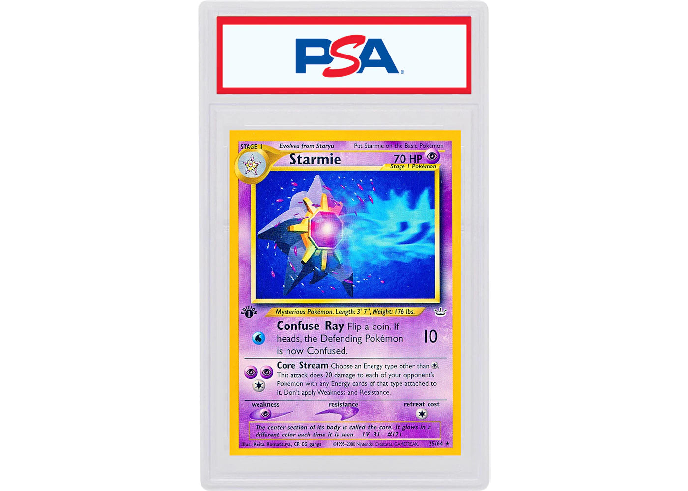 Starmie 2001 Pokemon TCG Neo Revelation 1st Edition #25/64 (PSA or BGS Graded)