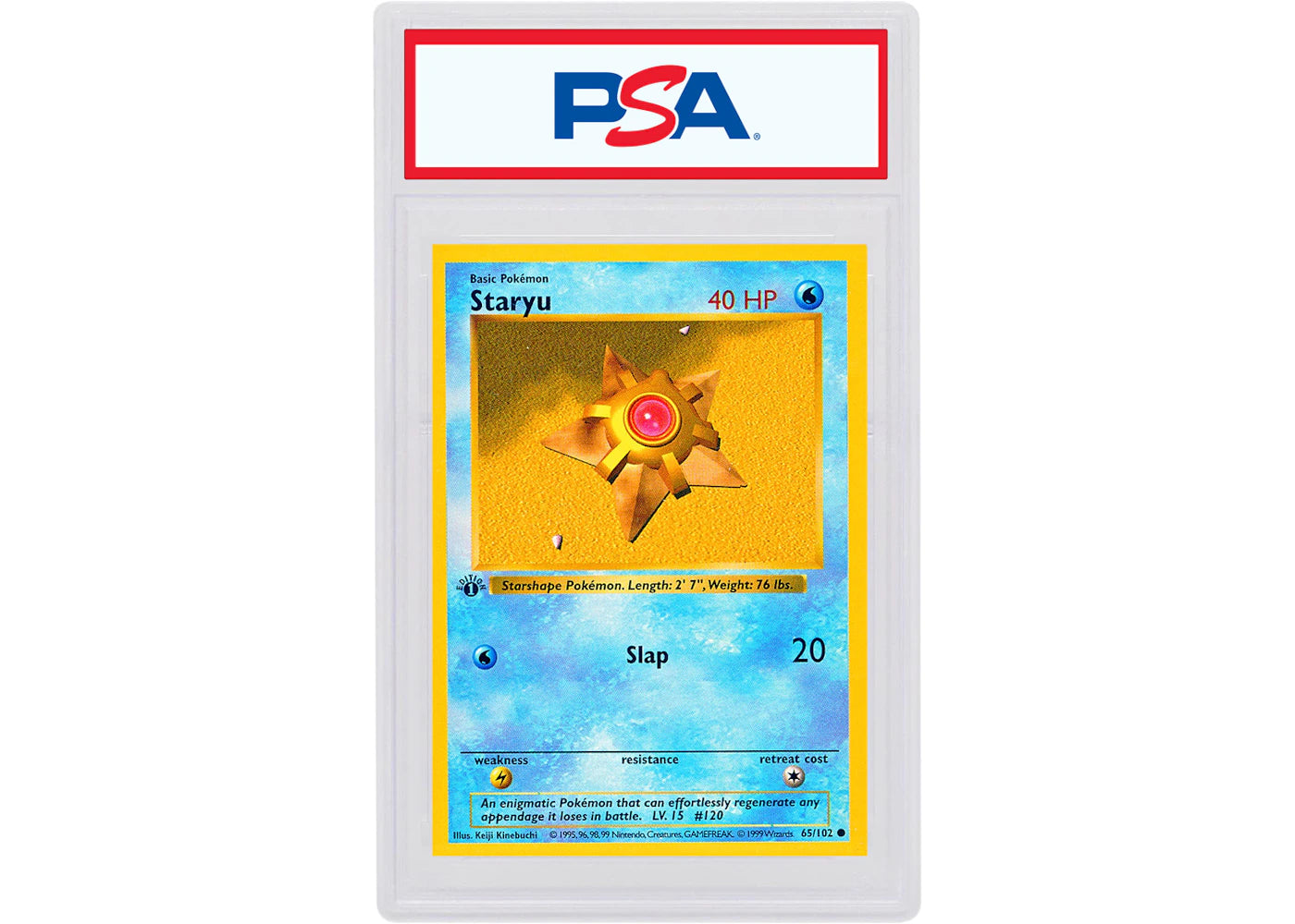 Staryu 1999 Pokemon TCG Base Set 1st Edition #65/102 (PSA or BGS Graded)