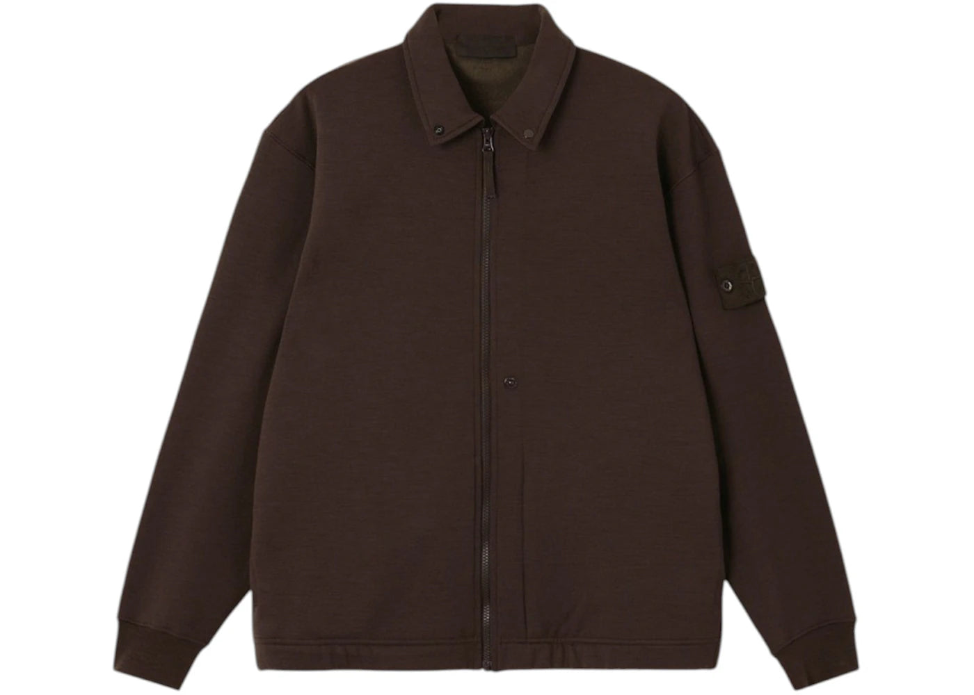 Stone Island 6100050 Cotton Wool Ghost Fleece Jacket Dark Brown