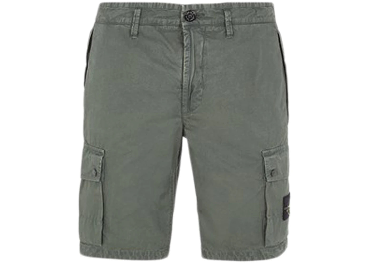 Stone Island Cargo Bermuda Shorts Slim Fit - Old Treatment Musk Green