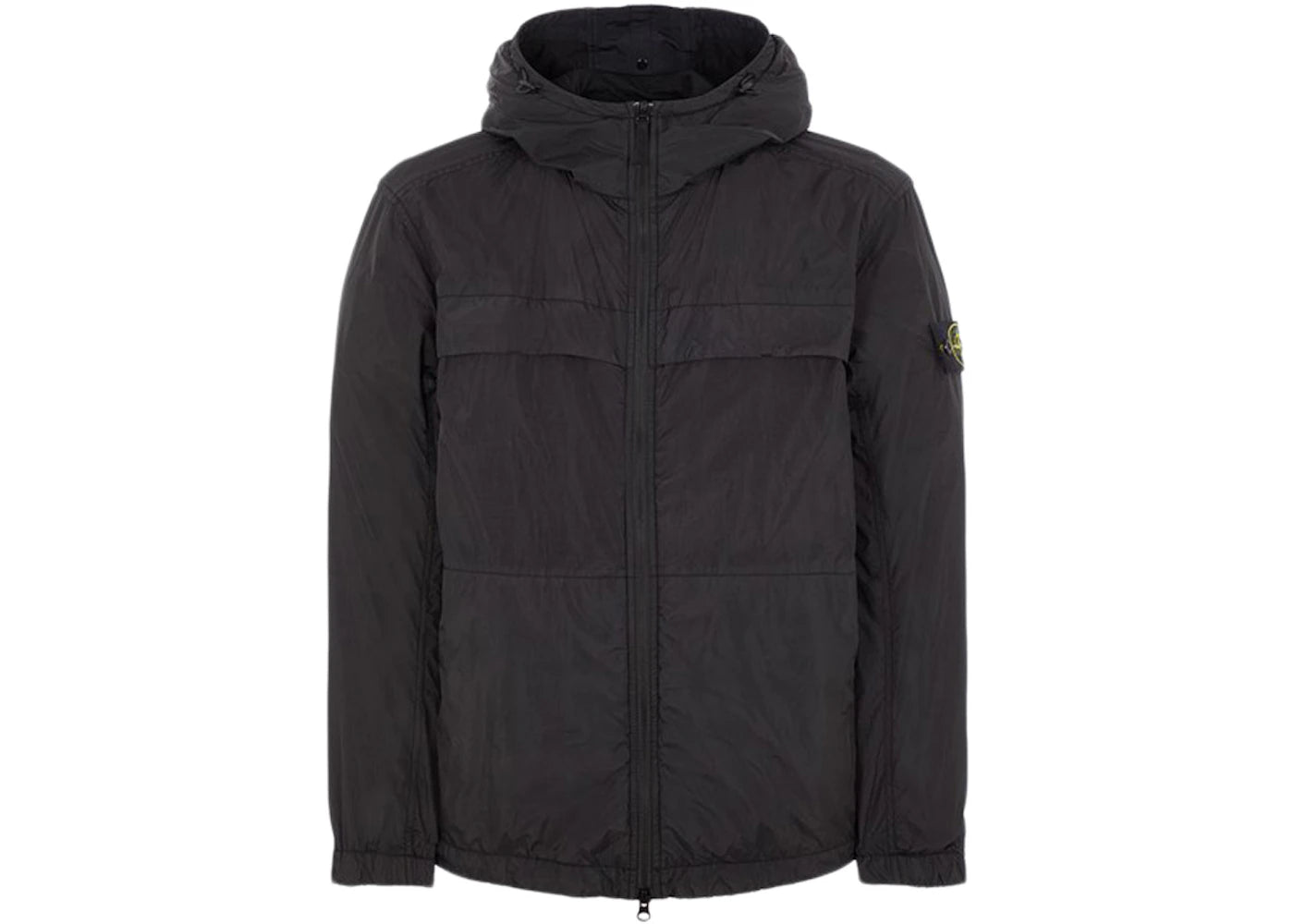 Stone Island Garment Dyed Crinkle Hooded Jacket Black