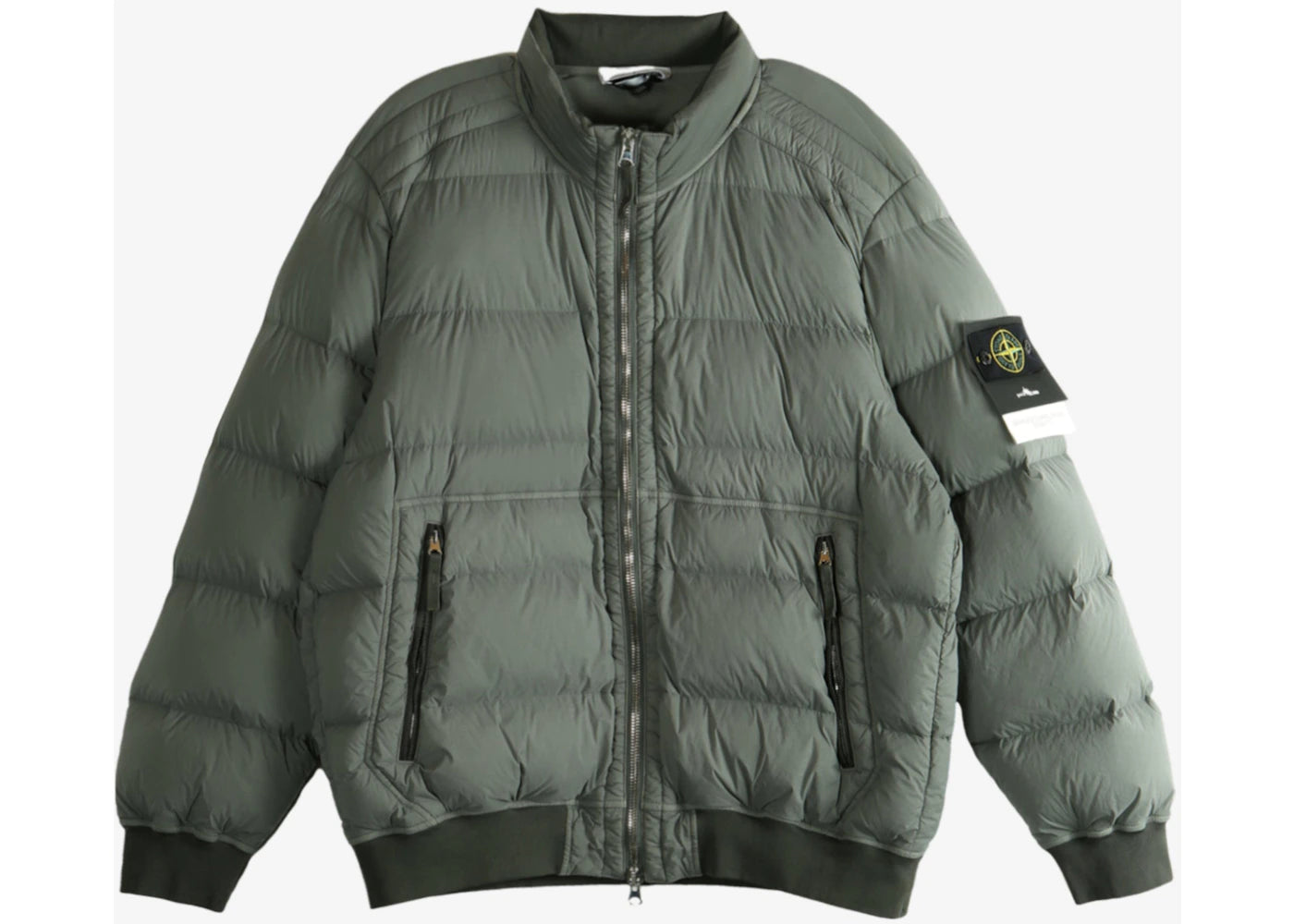 Stone Island Urban Puffer Bomber Jacket Cement