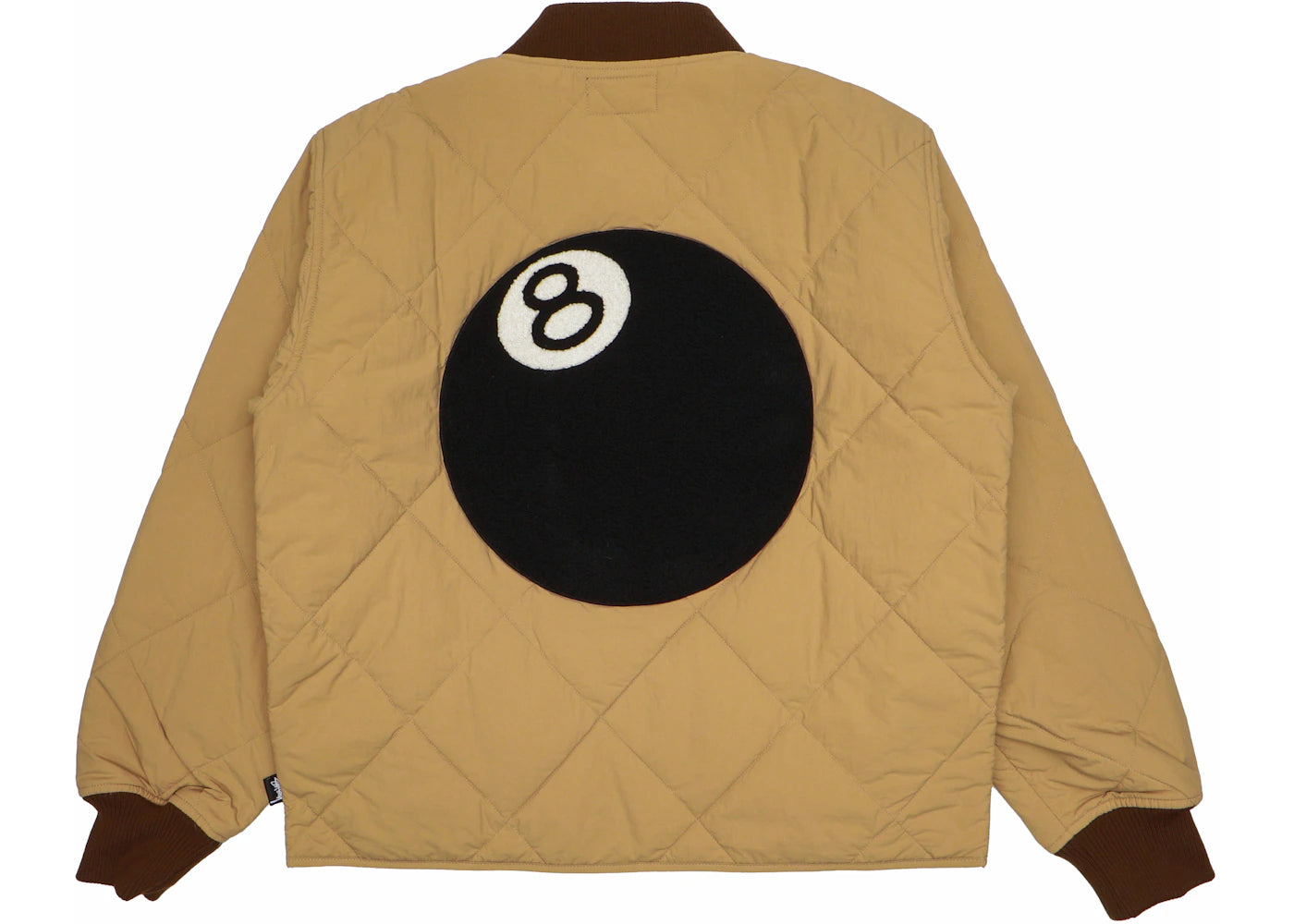 Stussy 8 Ball Quilted Liner Jacket Brown