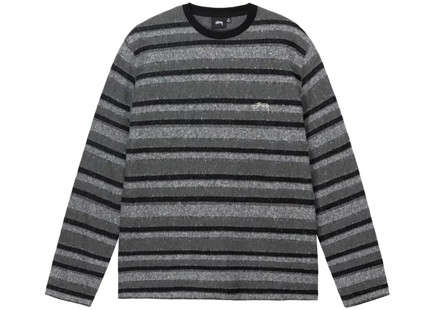 Stussy Baja Stripe Long-Sleeve Crew Tee Black