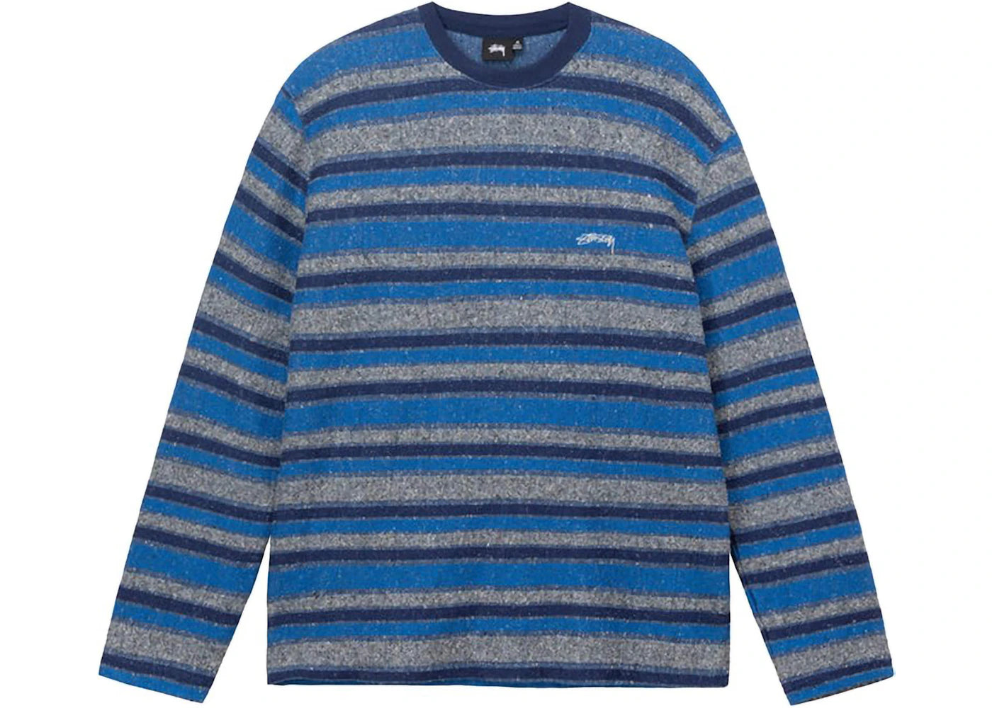 Stussy Baja Stripe Long-Sleeve Crew Tee Blue