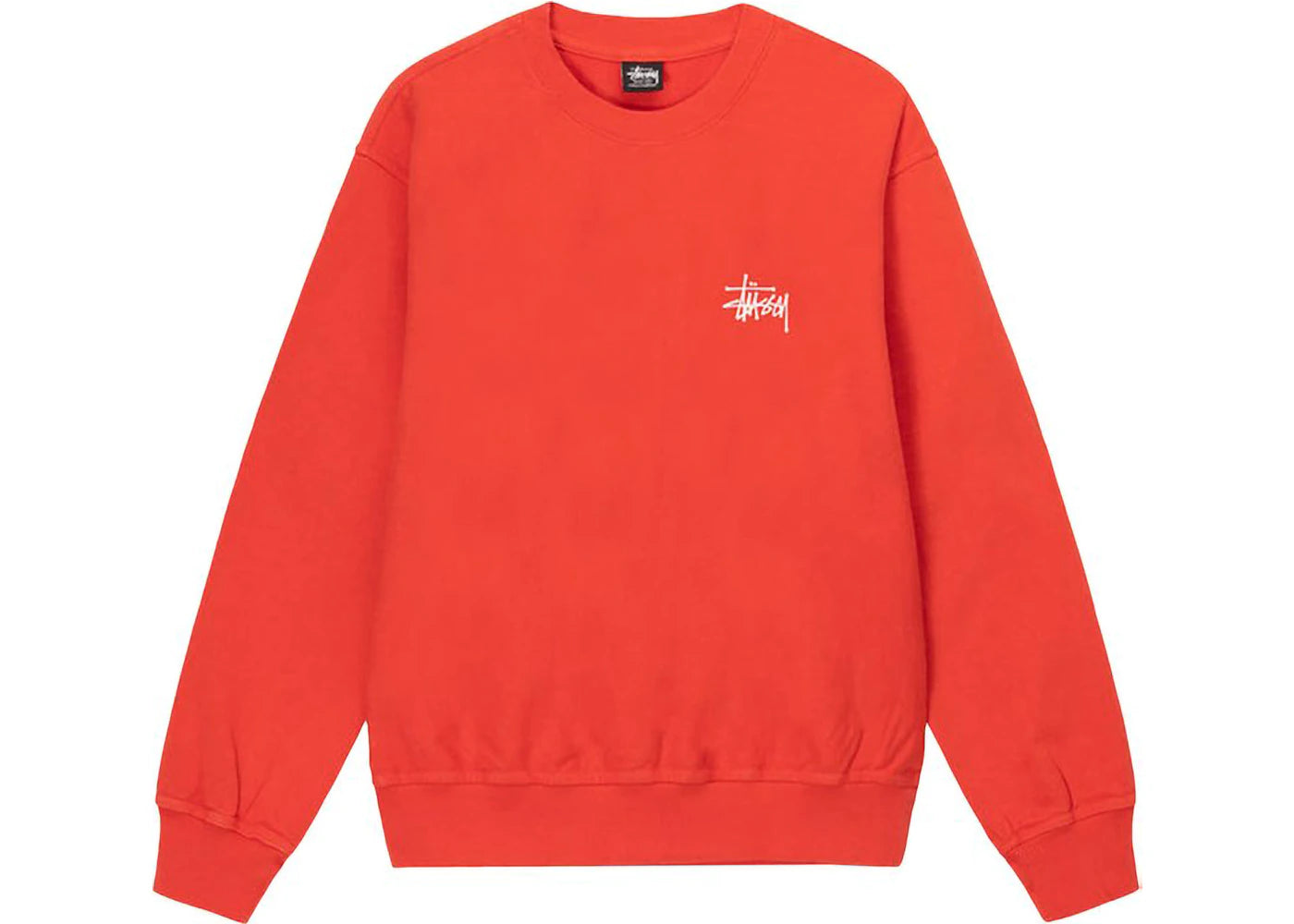 Stussy Basic Pigment Dyed Crewneck Tomato