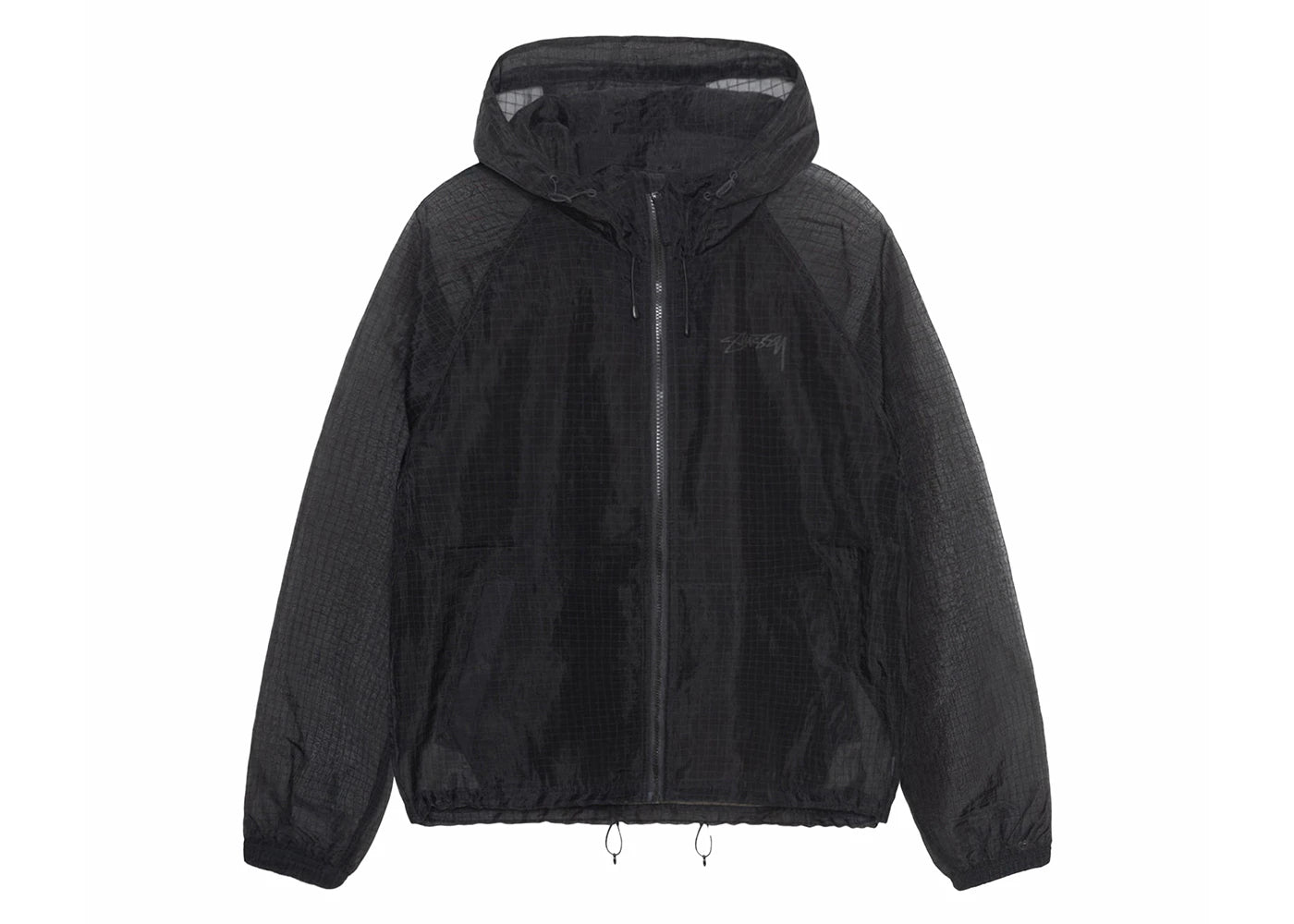 Stussy Beach Ripstop Transparent Shell Jacket Black