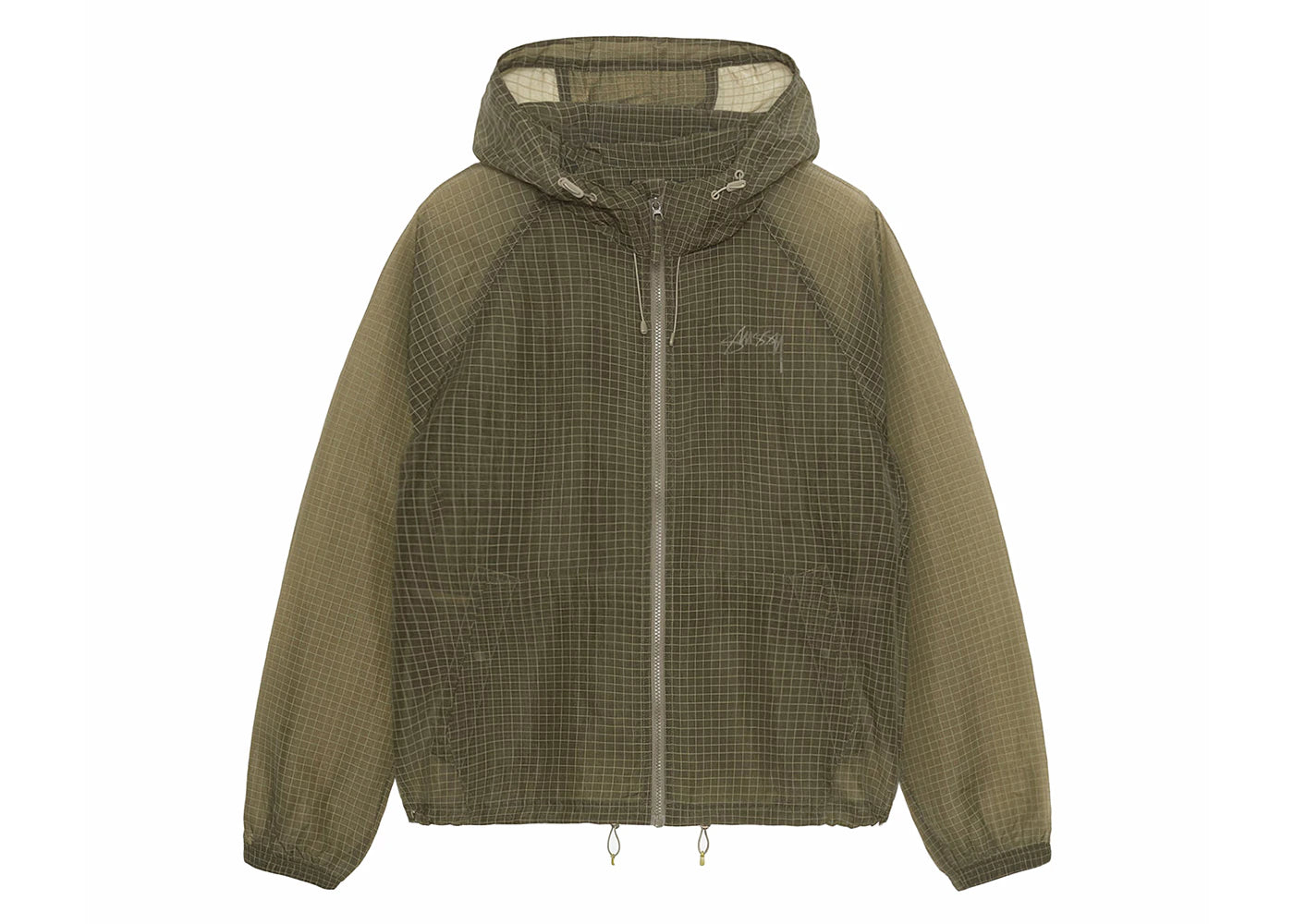 Stussy Beach Ripstop Transparent Shell Jacket Olive