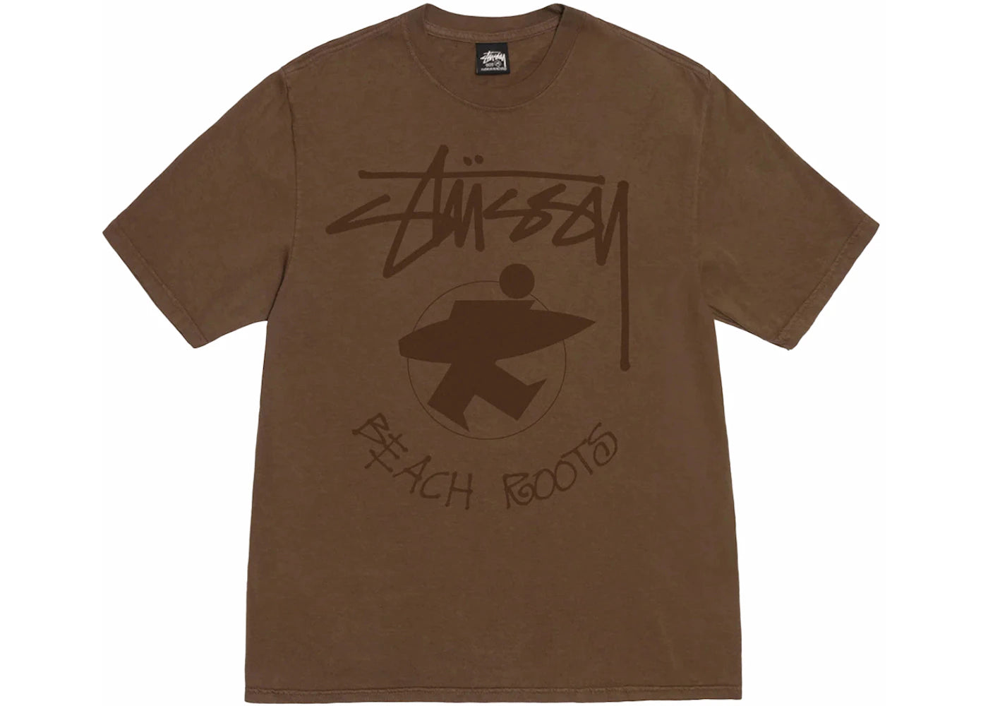 Stussy Beach Roots Pigment Dyed Tee Brown