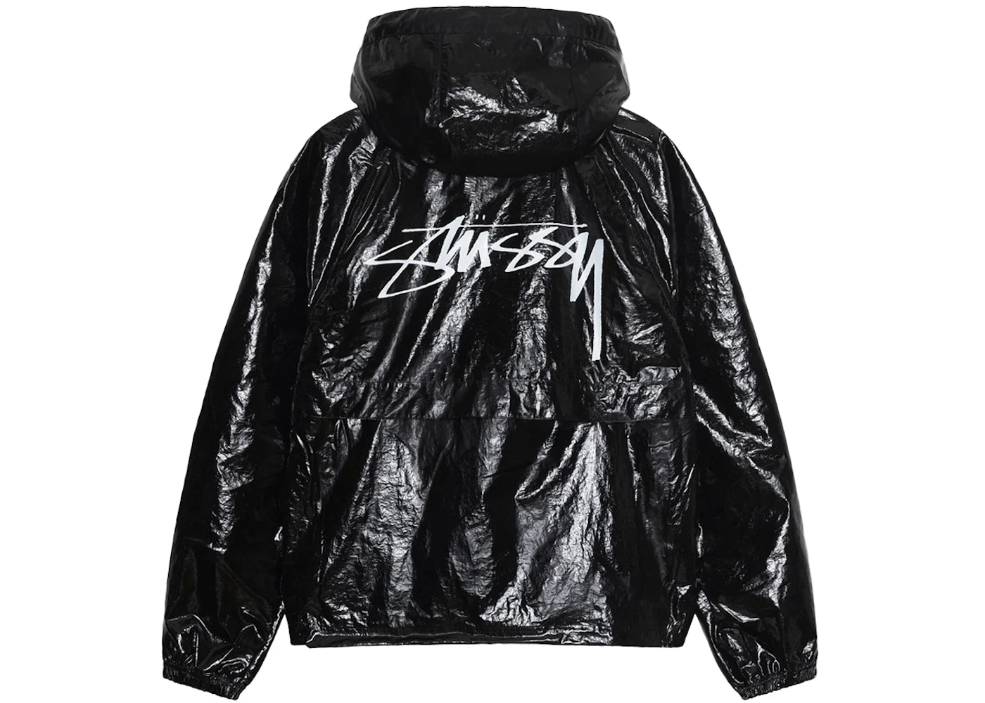 Stussy Beach Shell Coated Ripstop Jacket Black