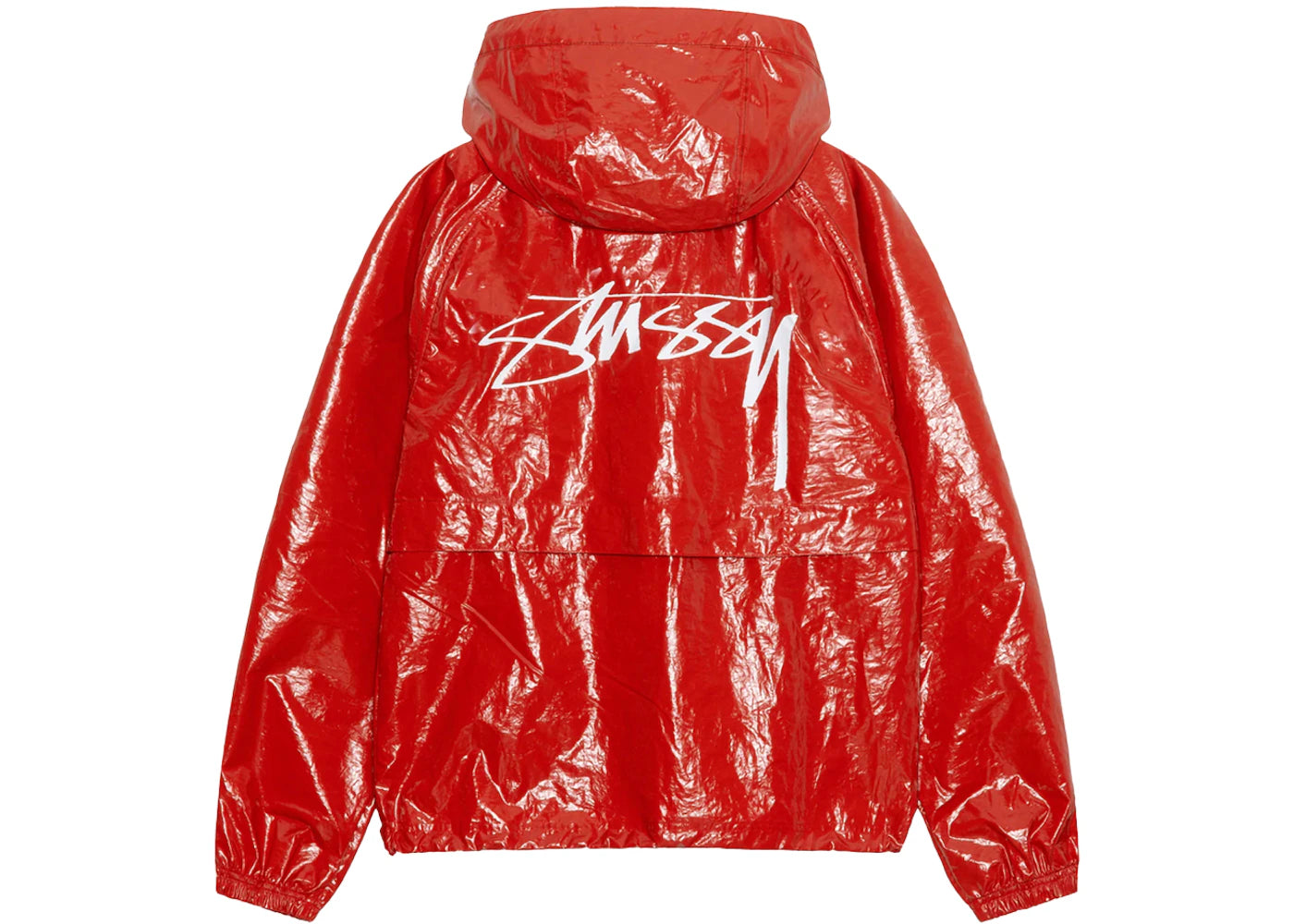 Stussy Beach Shell Coated Ripstop Jacket Red
