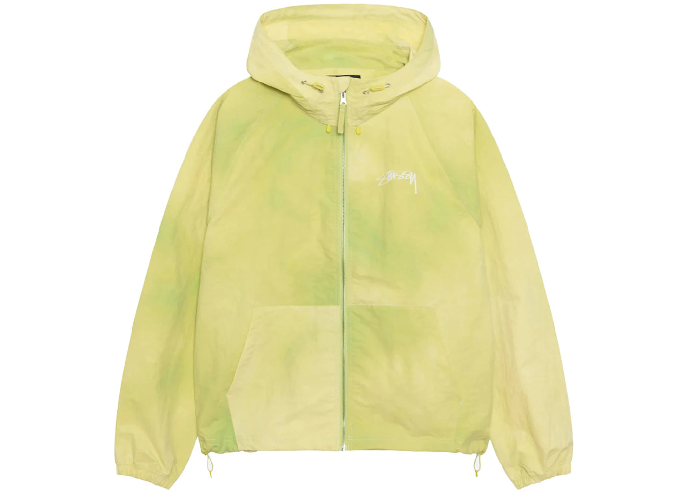 Stussy Beach Shell Wave Dye Hooded Sweatshirt Lime