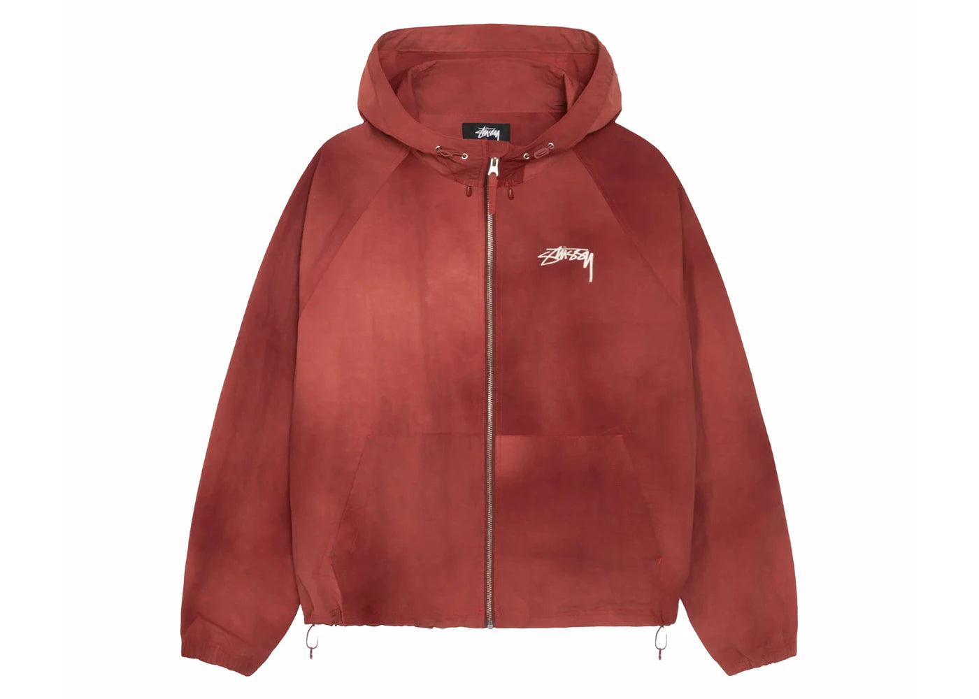 Stussy Beach Wave Dye Shell Jacket Berry