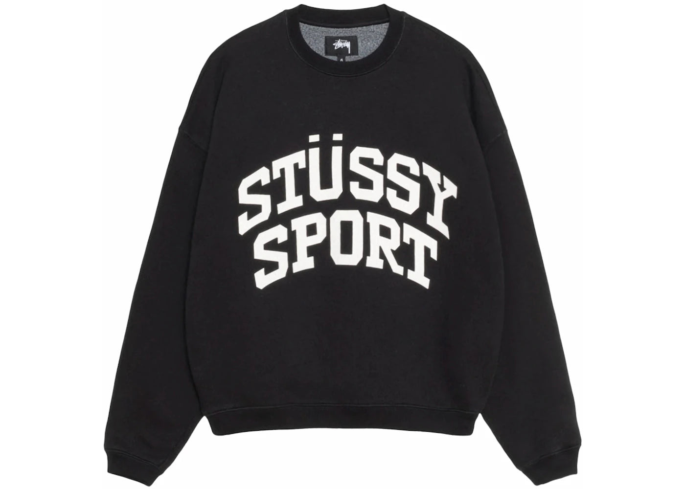 Stussy Big Crackle Sport Crew Washed Black