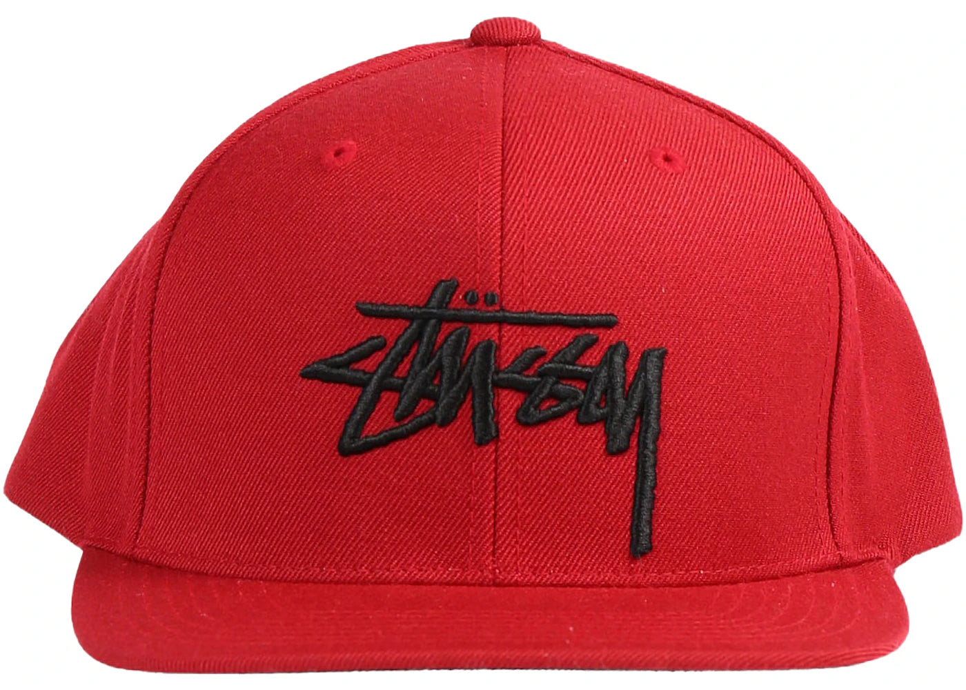 Stussy Big Stock High Crown Cap Deep Red