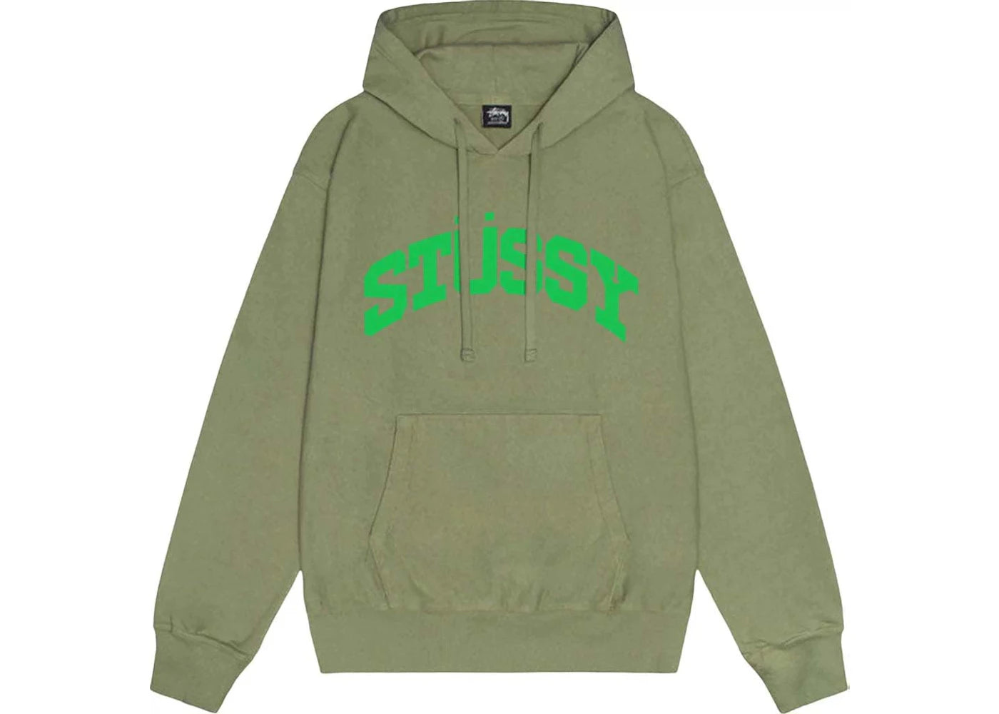 Stussy Block Sport Pigment Dyed Hoodie Artichoke