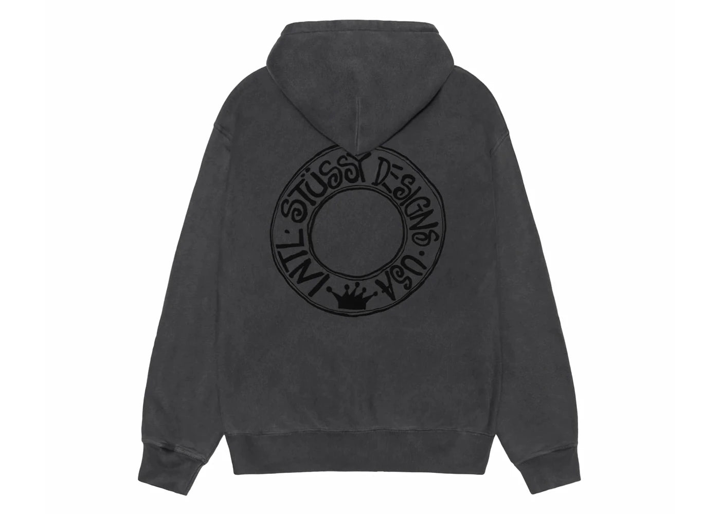 Stussy Buana Pigment Dyed Hoodie Black