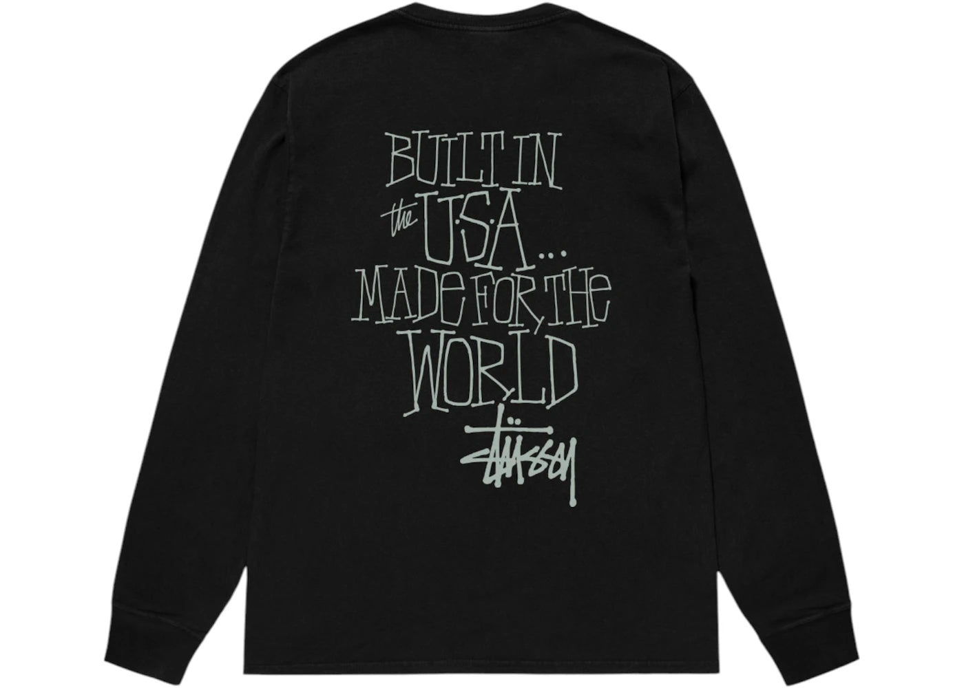 Stussy Built In USA Pigment Dyed Ls Tee Black