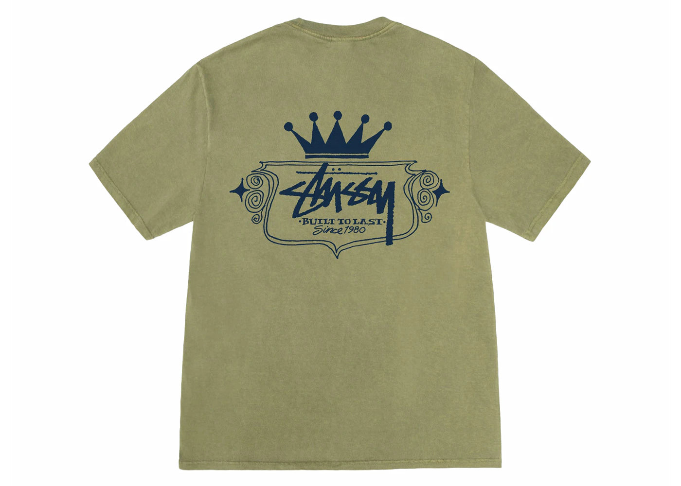 Stussy Built To Last Pigment Dyed Tee Olive