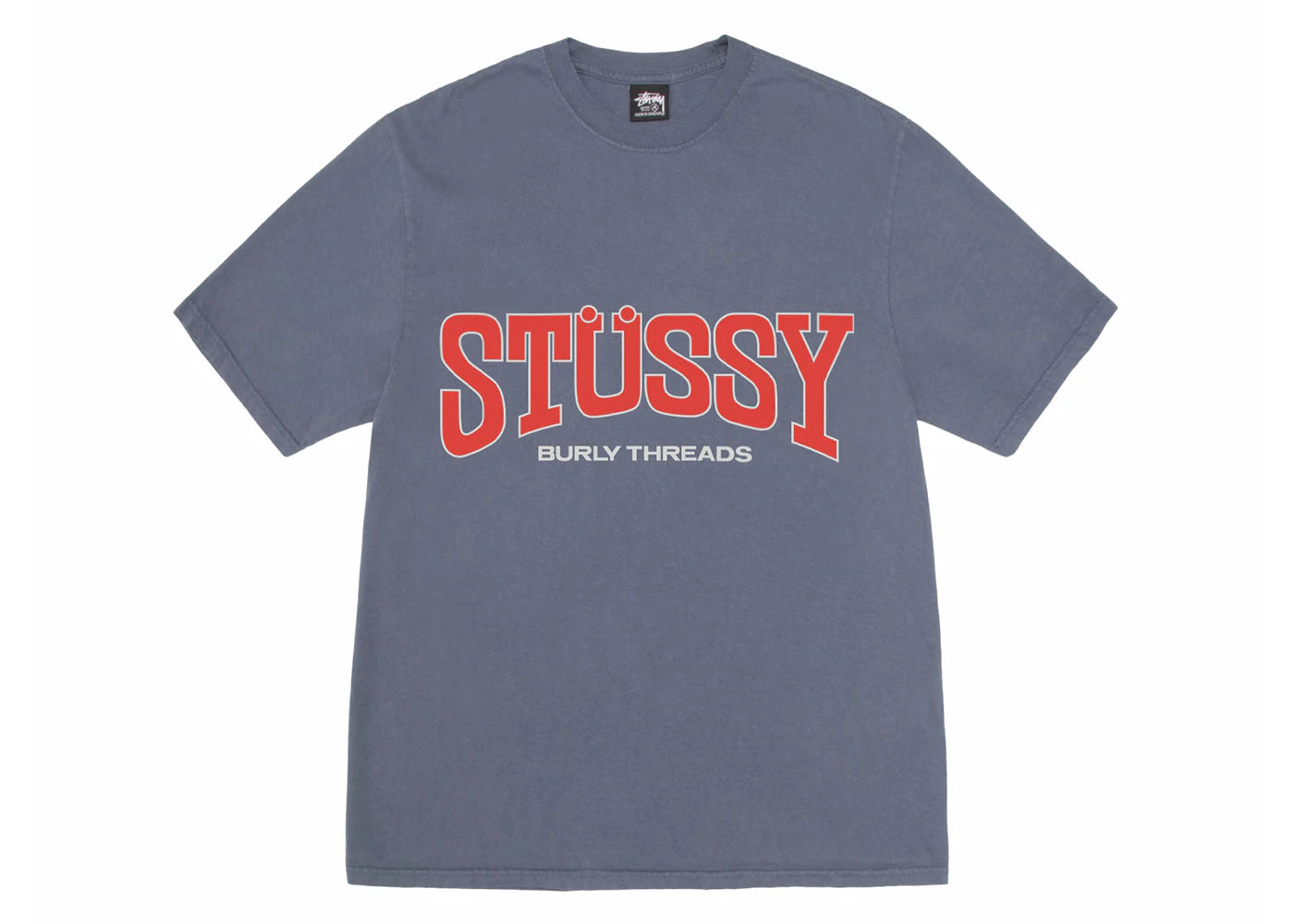 Stussy Burly Threads Pigment Dyed Tee Indigo
