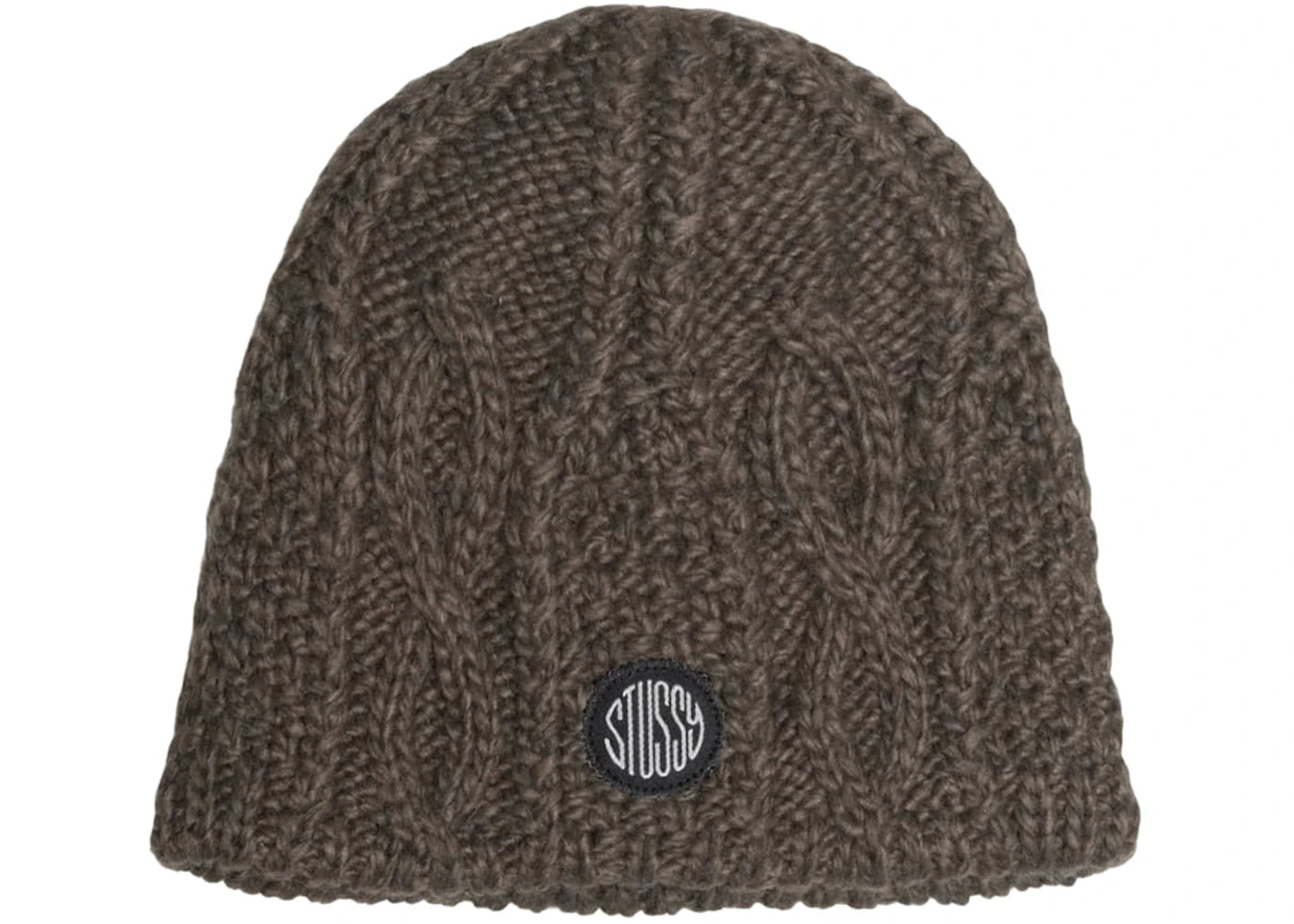 Stussy Cable Knit Skullcap Brown