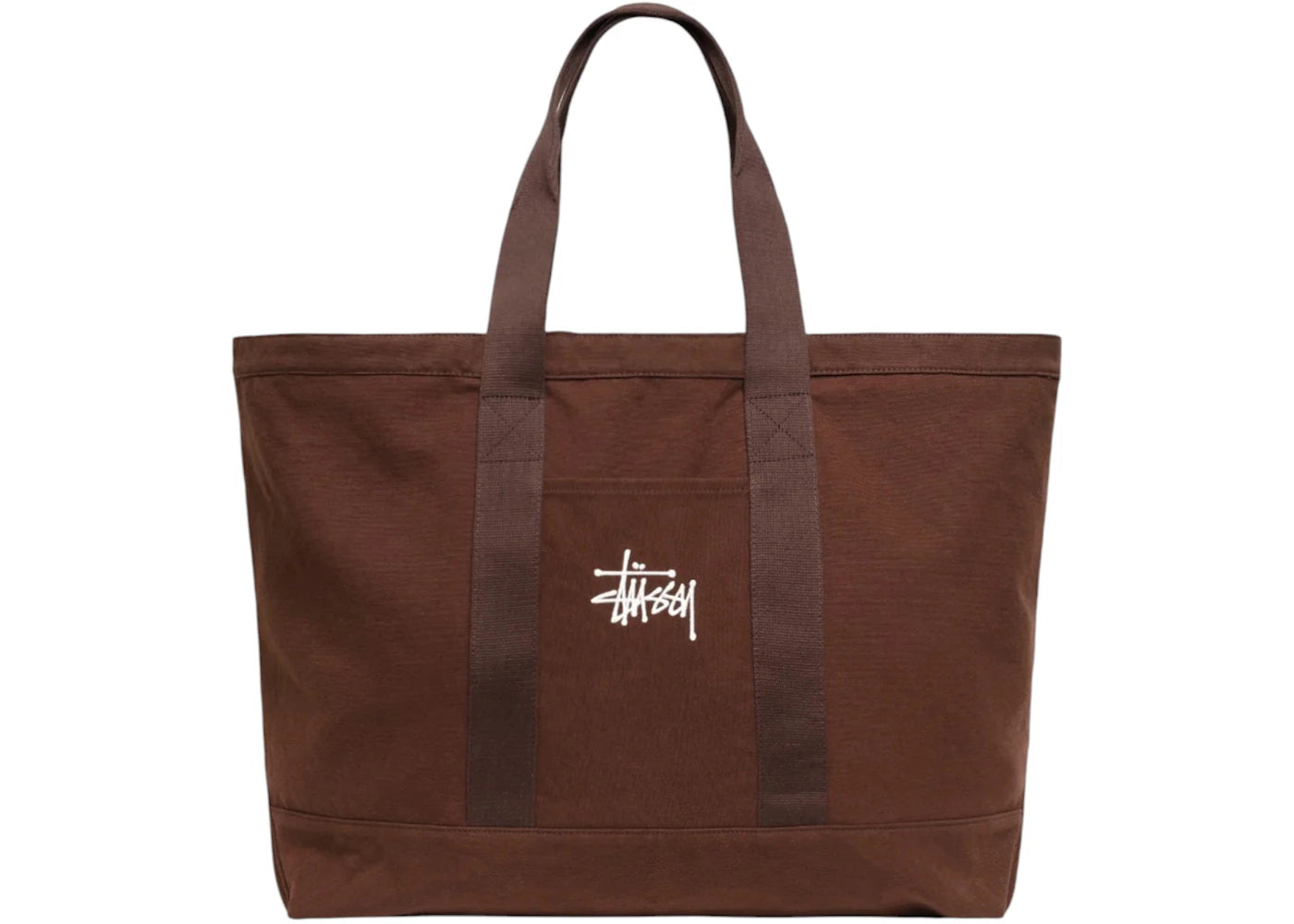 Stussy Canvas Extra Large Tote Bag Brown